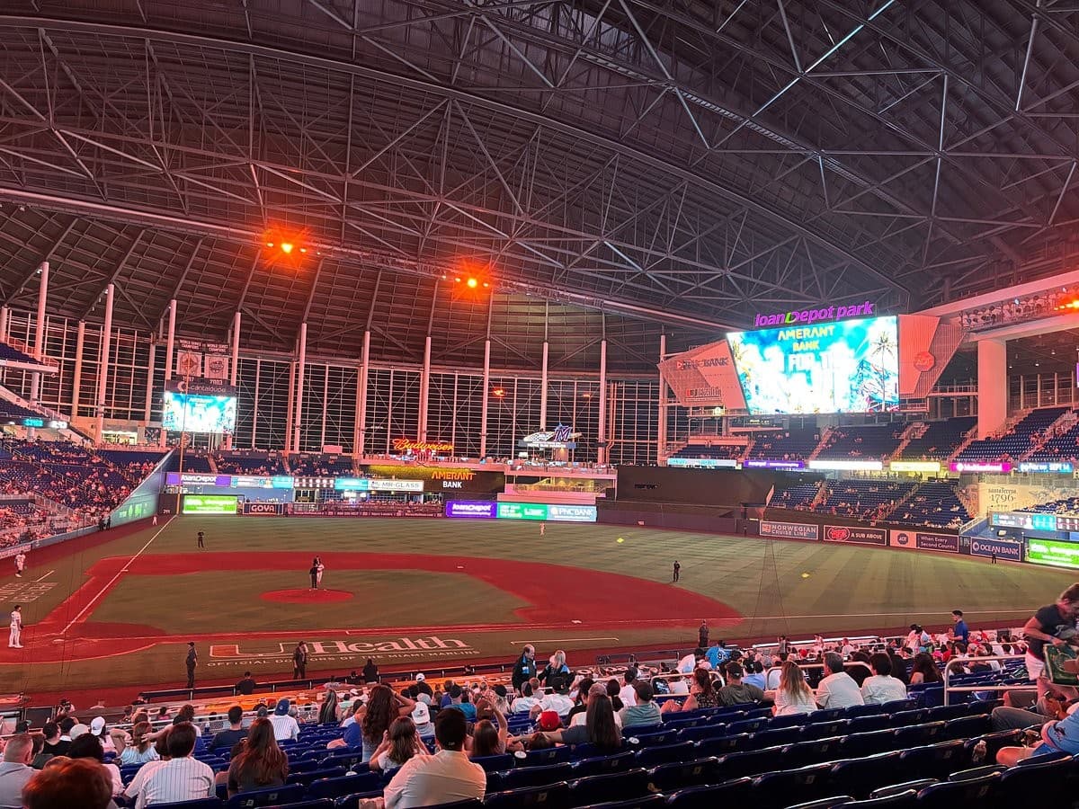 LoanDepot Park view during a game in Miami
