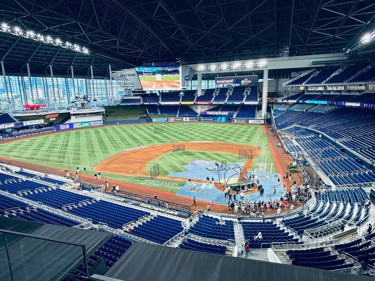 LoanDepot Park view of the field in Miami