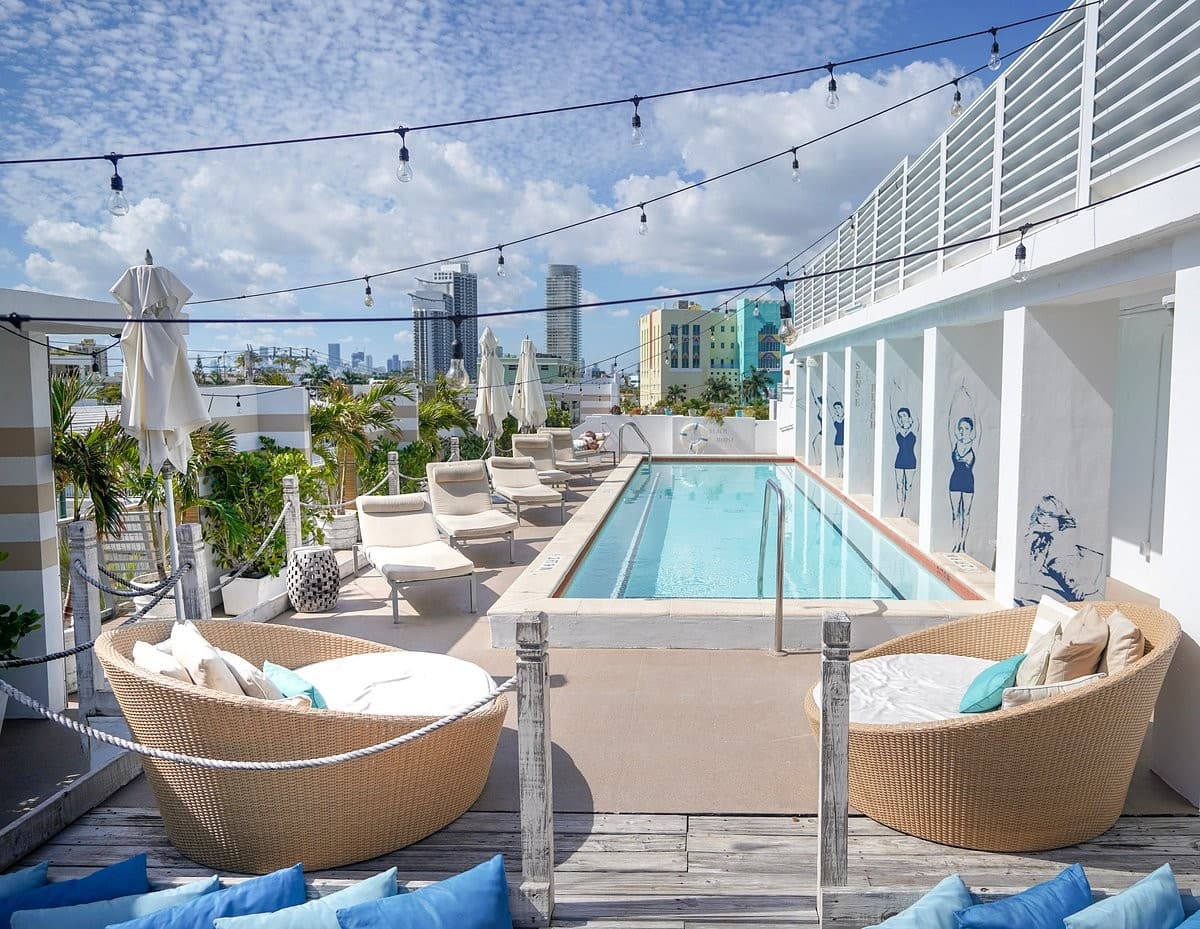 Rooftop pool area at Local House in Miami Beach