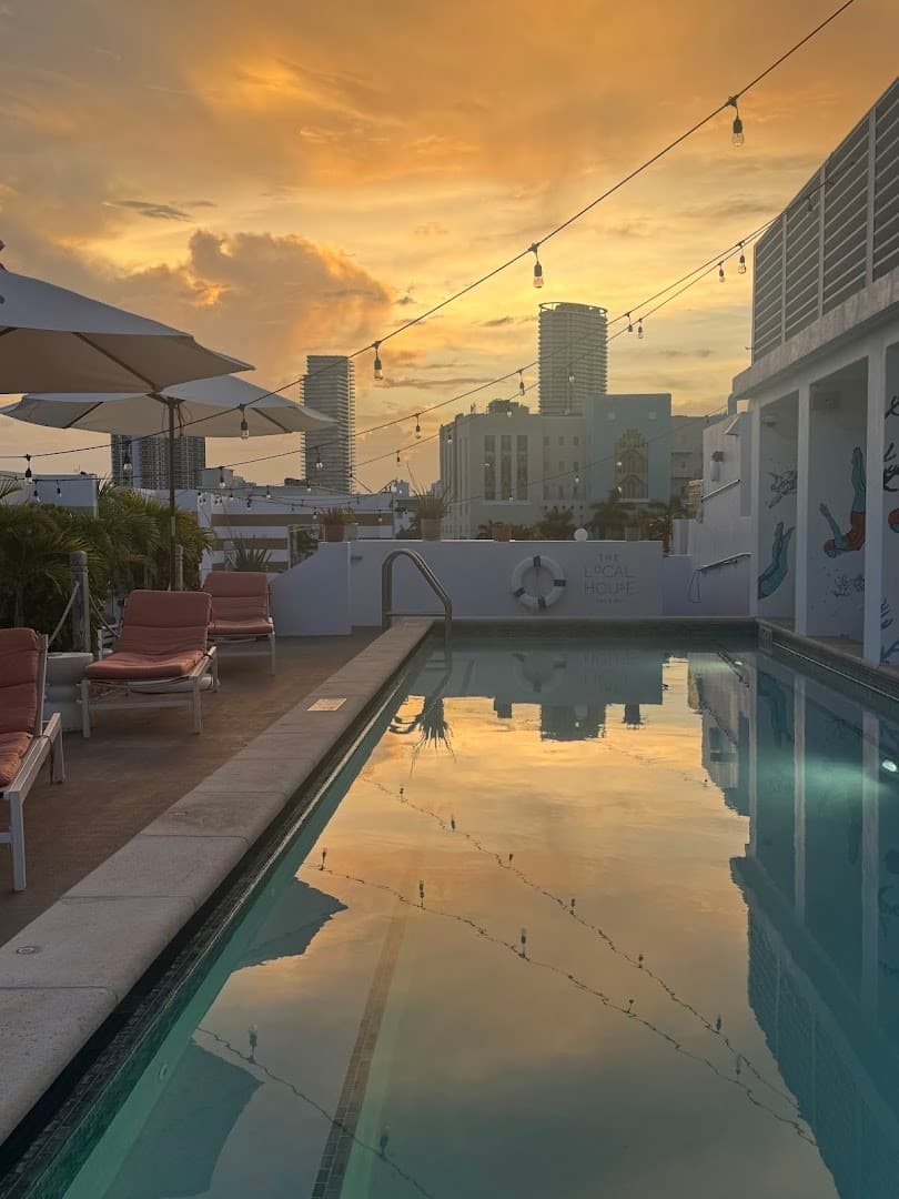 Poolside view at Local House in Miami Beach