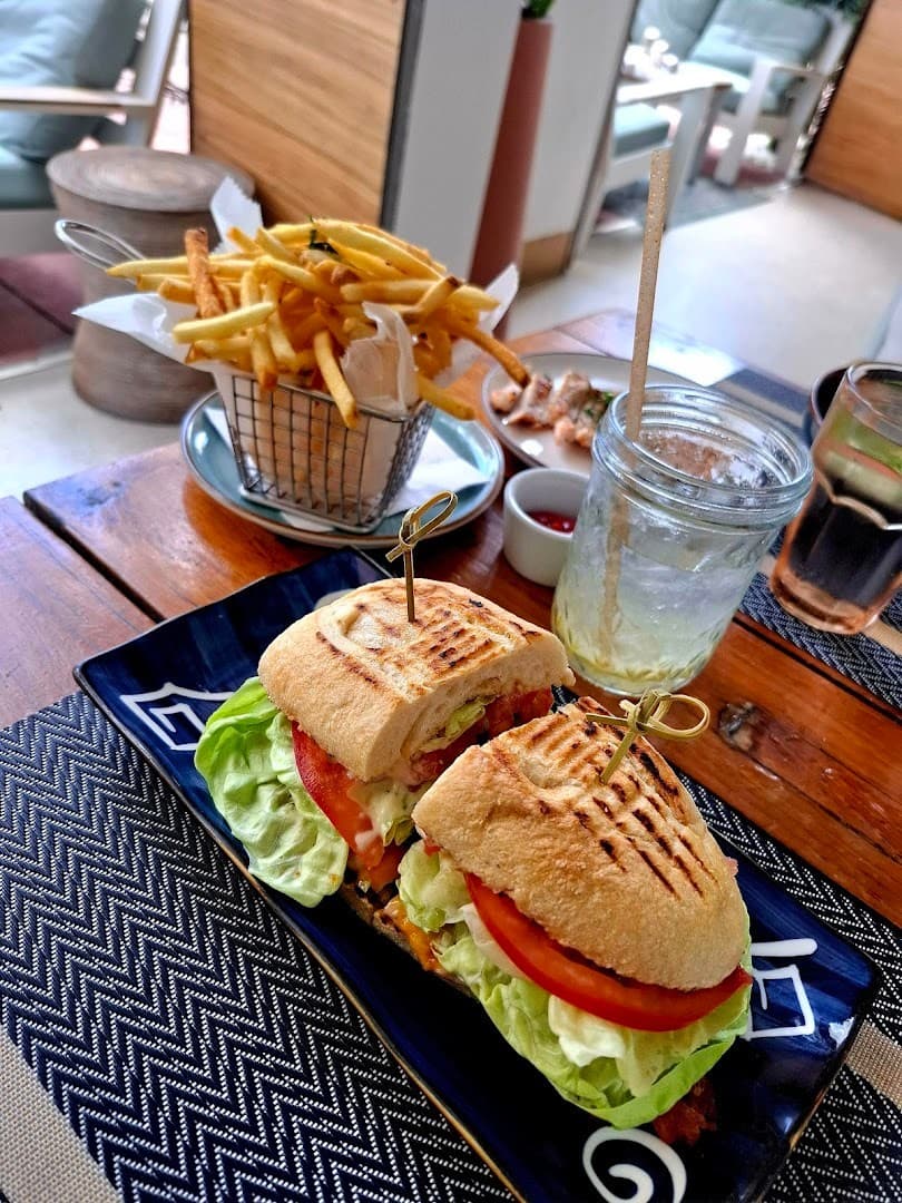 Delicious sandwich and fries at Local House Miami Beach