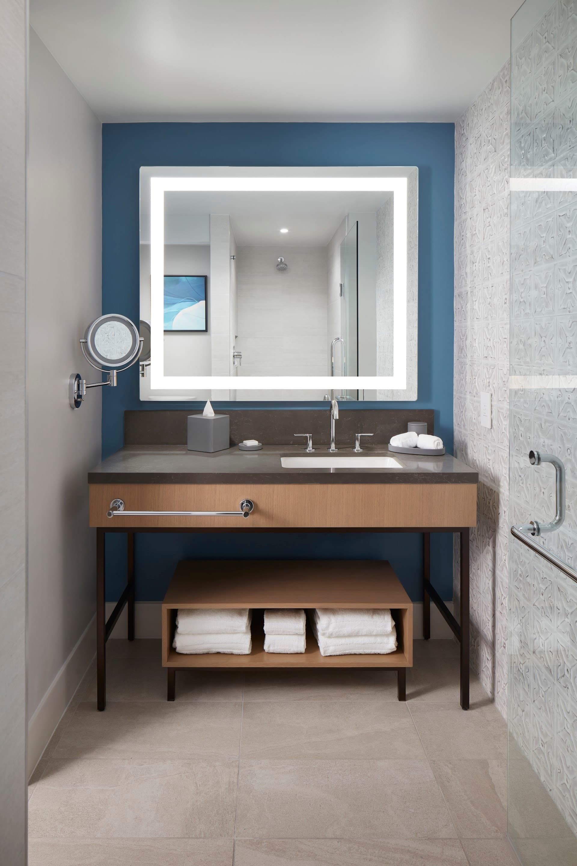 Stylish bathroom at Loews Coral Gables Hotel in Coral Gables