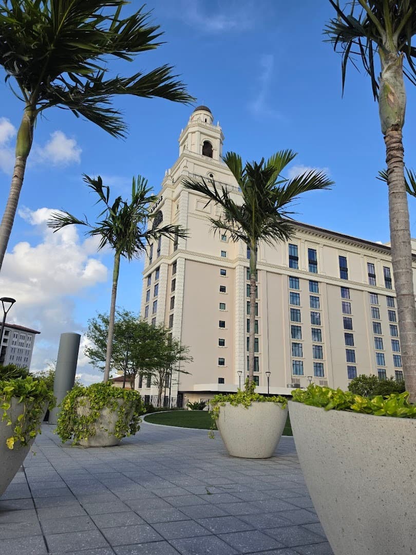 Loews Coral Gables Hotel exterior view with palm trees