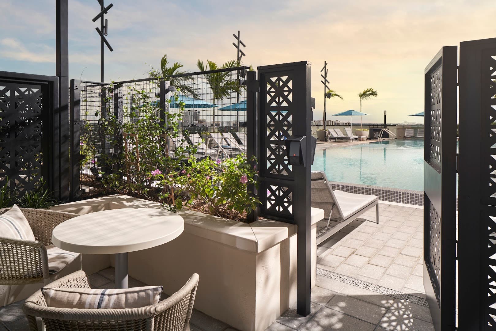 Loews Coral Gables Hotel pool area with seating