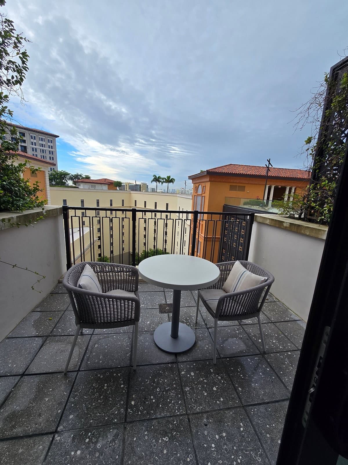 Balcony view at Loews Coral Gables Hotel in Coral Gables