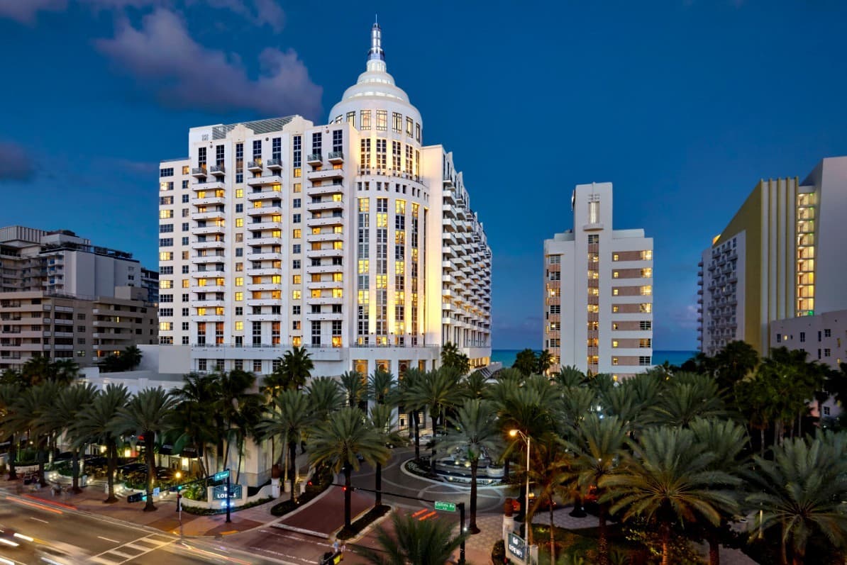 Loews Miami Beach Hotel view at dusk