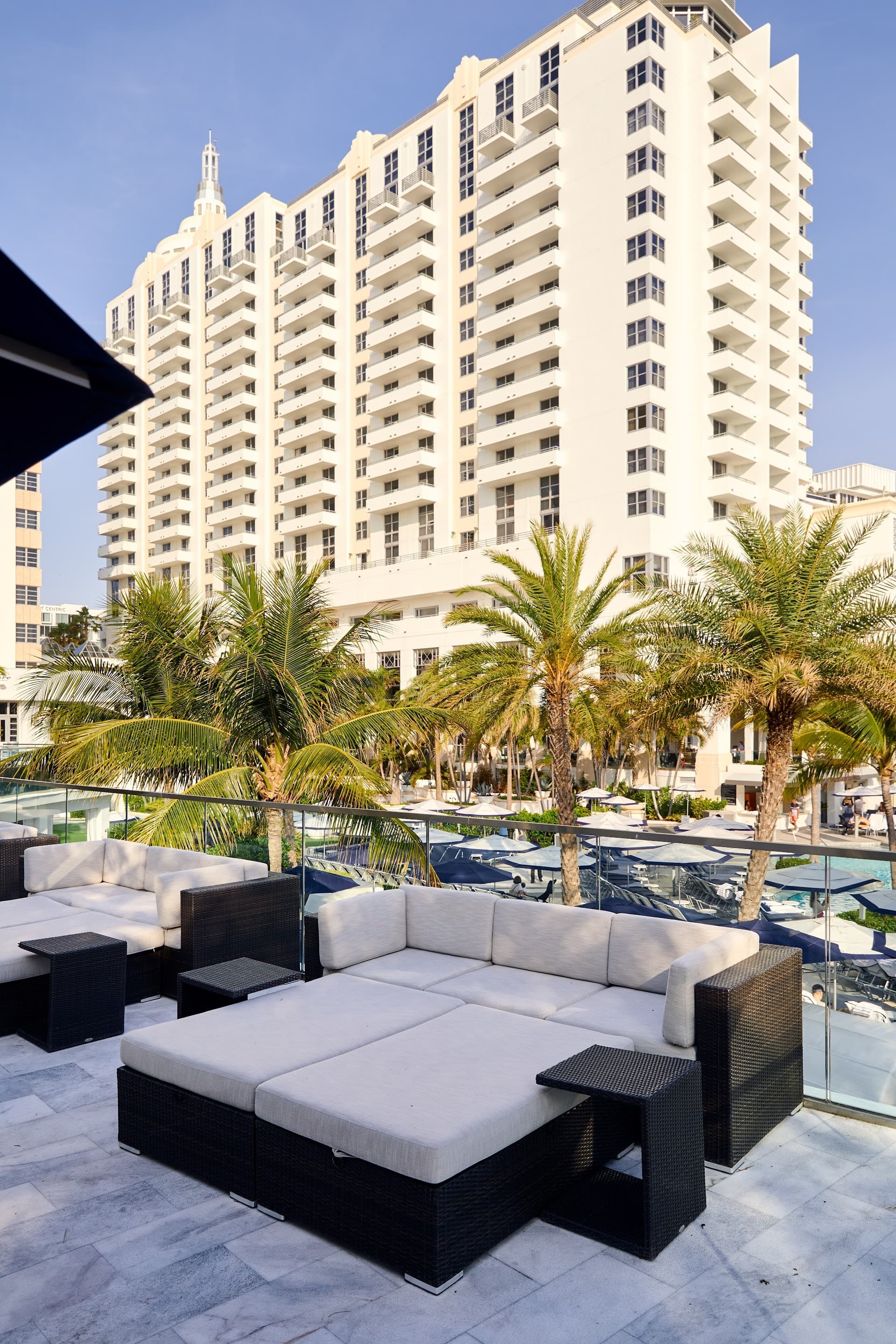 Rooftop lounge area at Loews Miami Beach Hotel