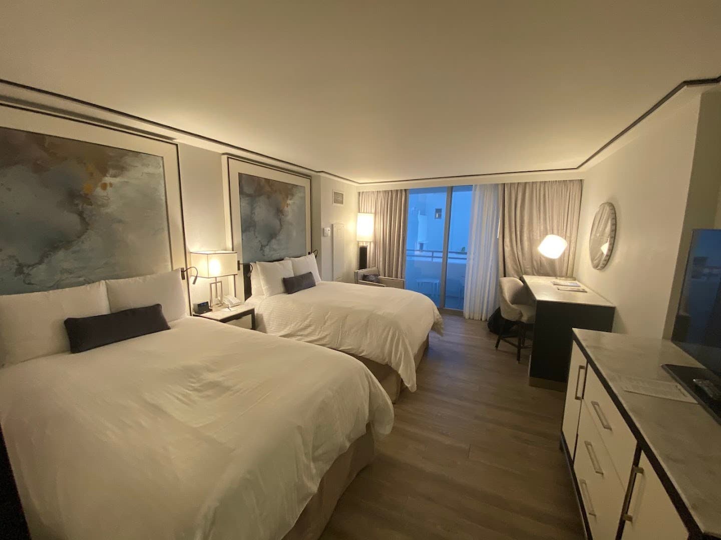 Loews Miami Beach Hotel guest room with two beds
