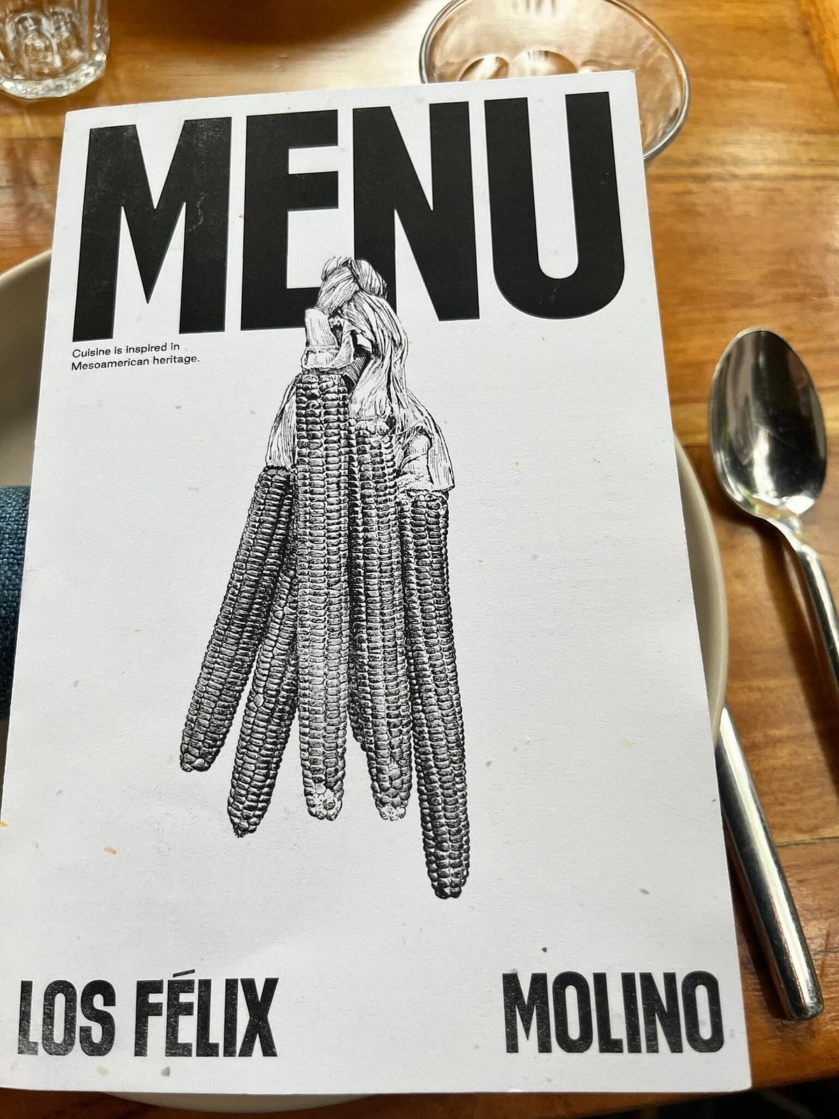 Menu at Los Félix Miami featuring Mesoamerican cuisine