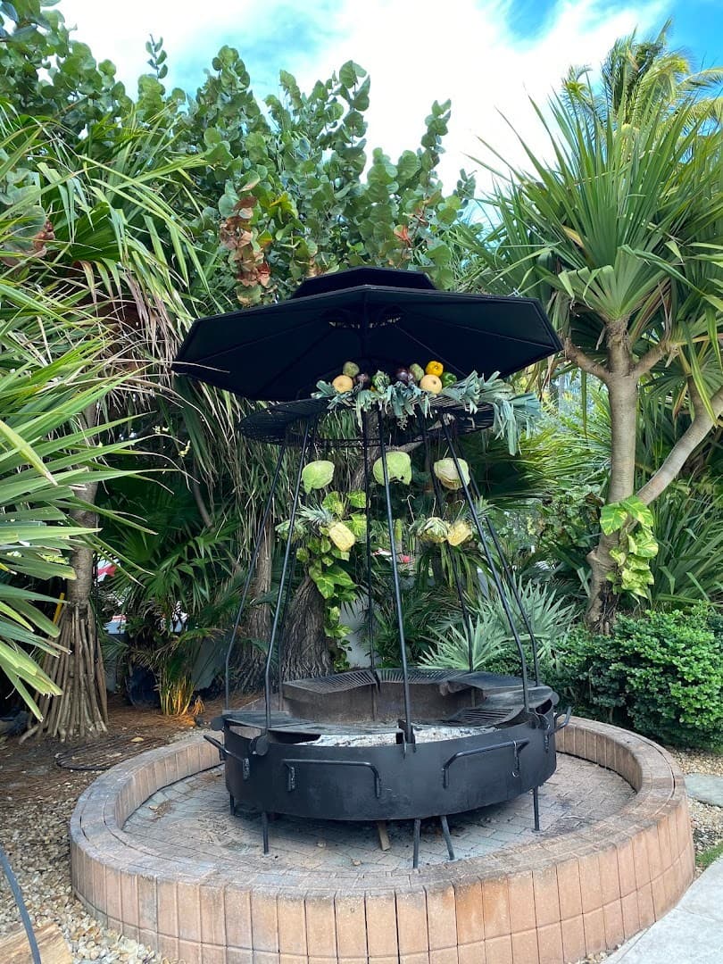 Outdoor seating area at Los Fuegos by Francis Mallmann in Miami Beach