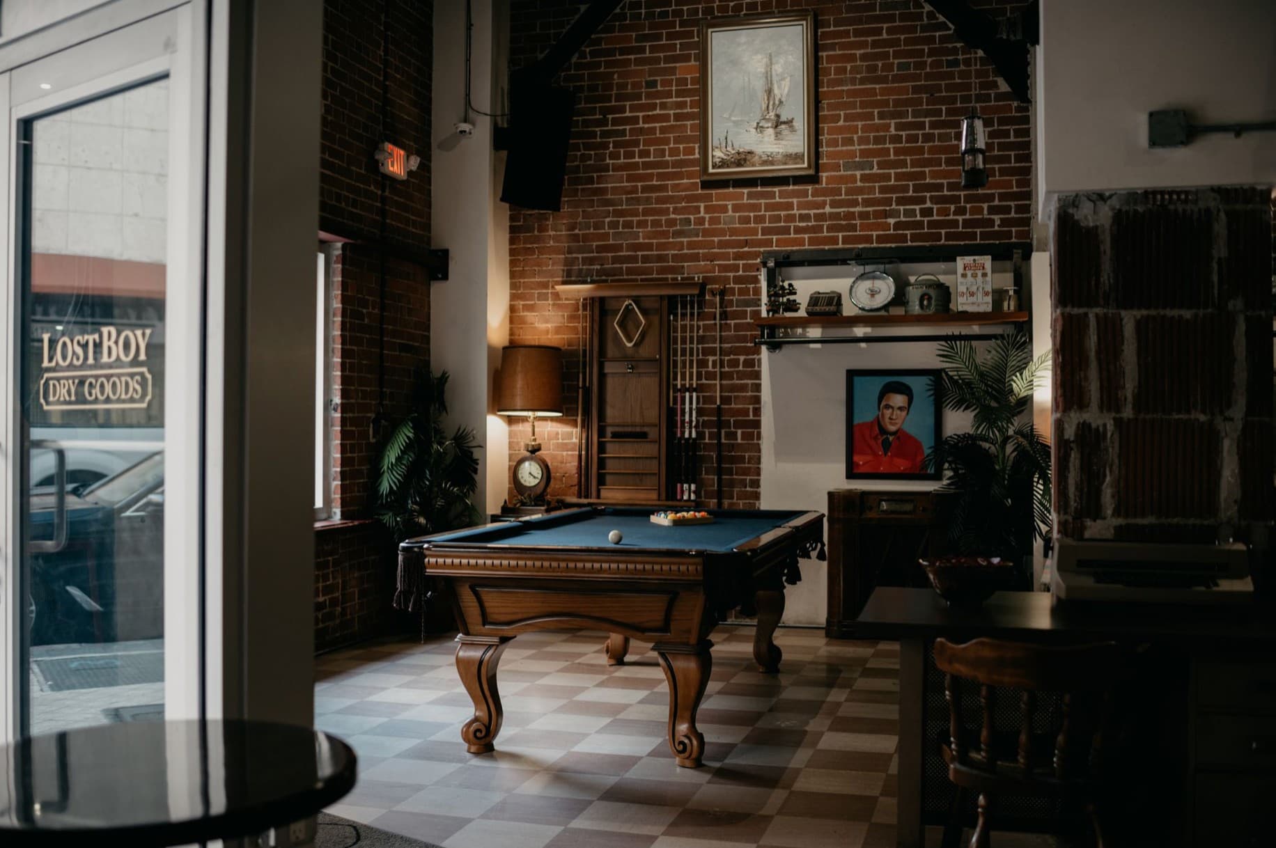 Cozy interior scene at Lost Boy Dry Goods in Miami