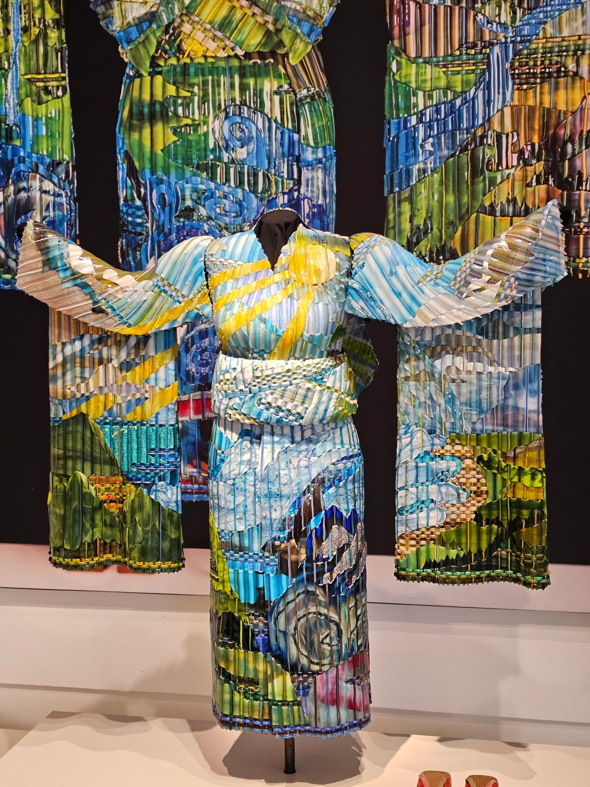 Colorful kimono artwork at Lowe Art Museum Miami