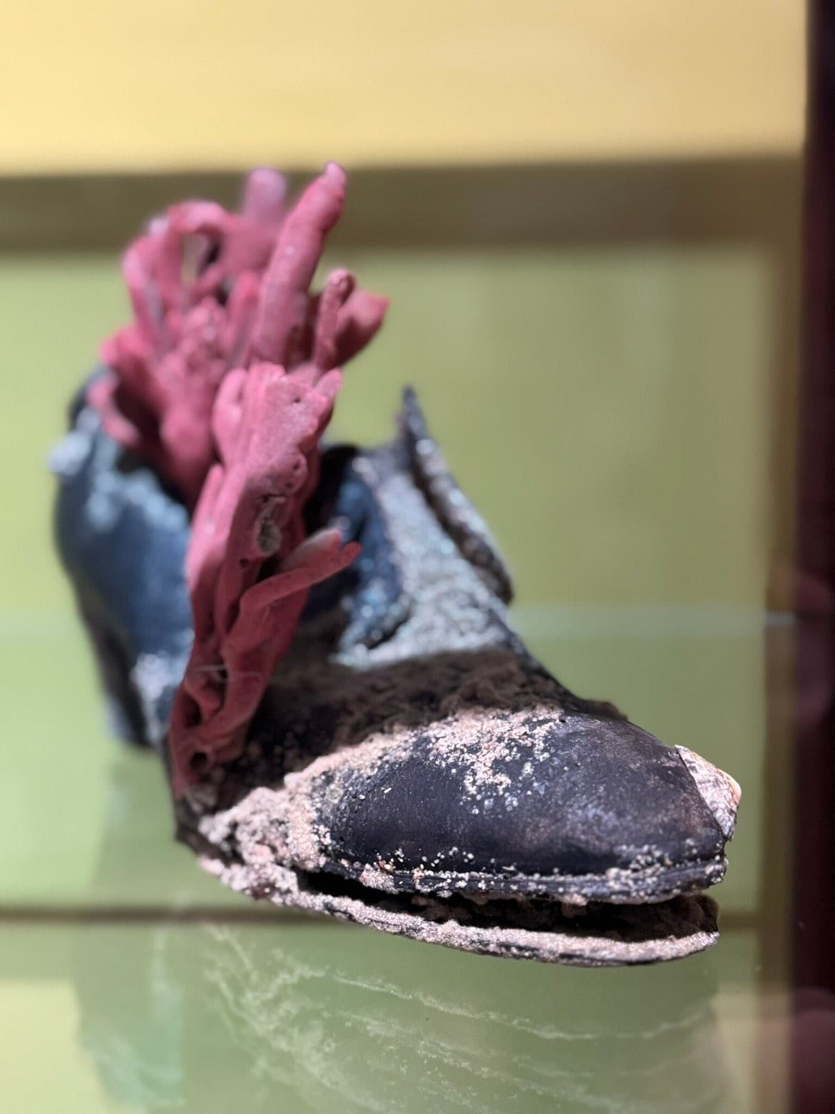 Unique shoe artwork at Lowe Art Museum in Miami