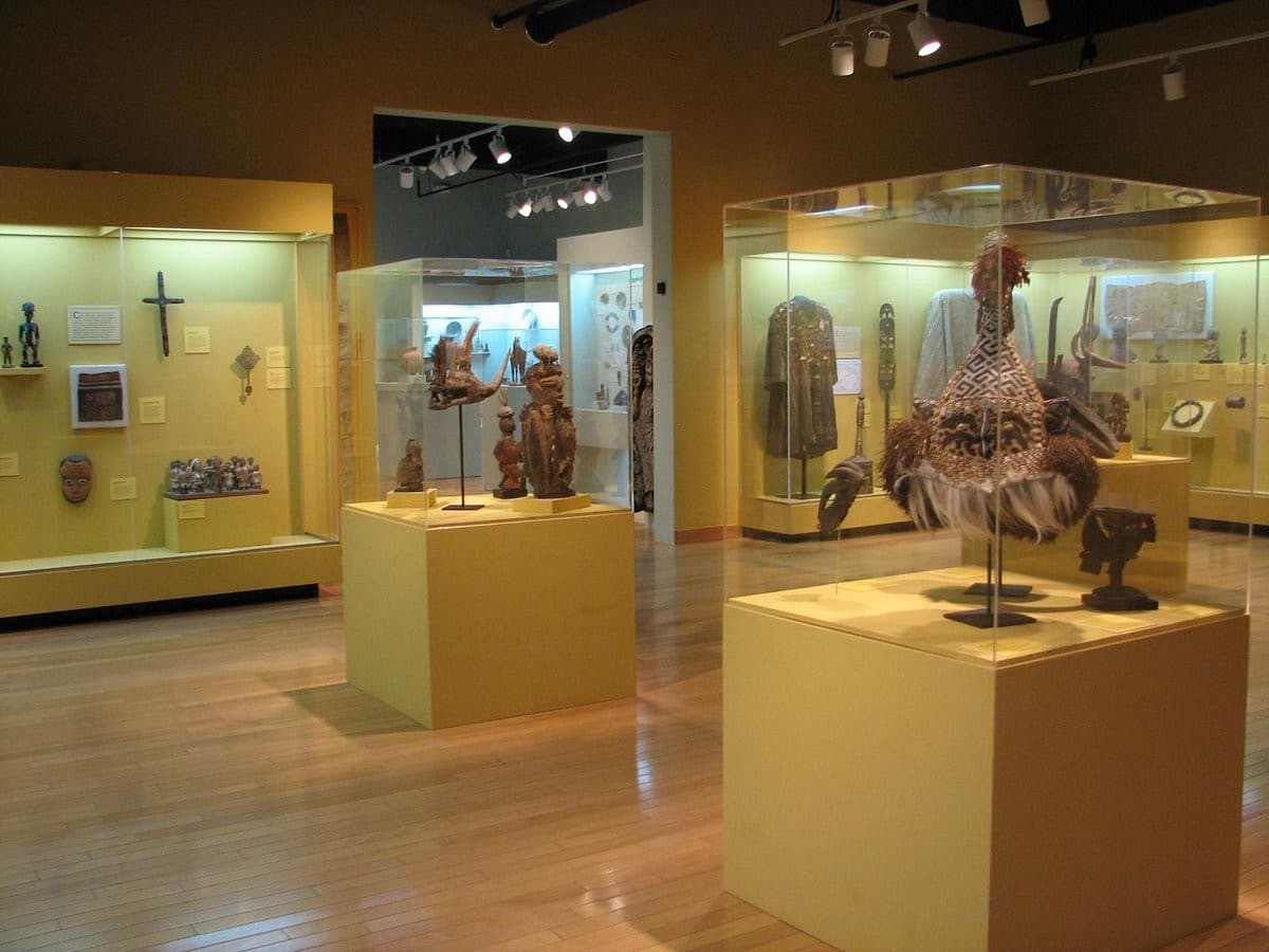 Lowe Art Museum interior exhibits in Miami