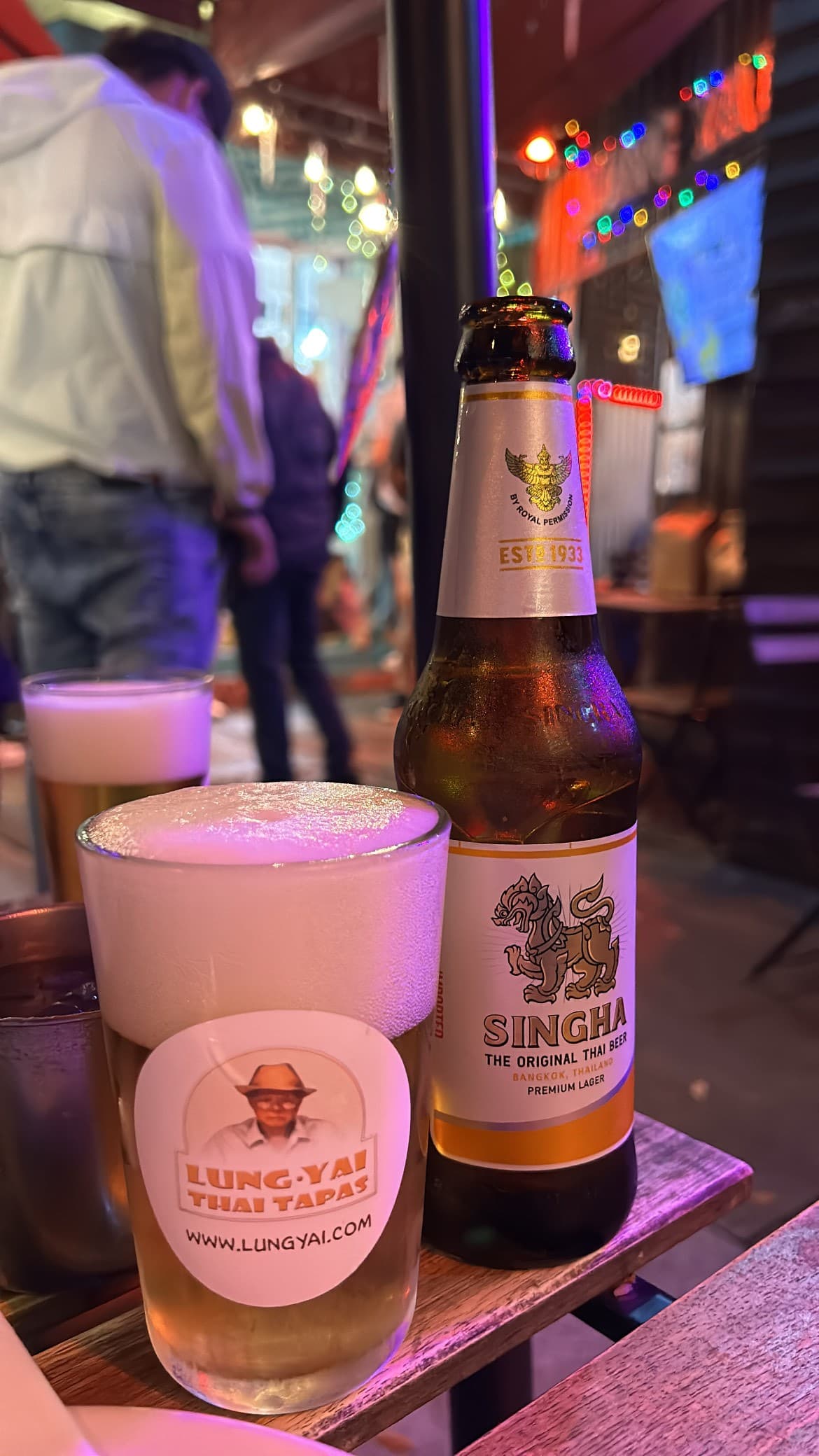 Beer and ambiance at Lung Yai Thai Tapas in Miami