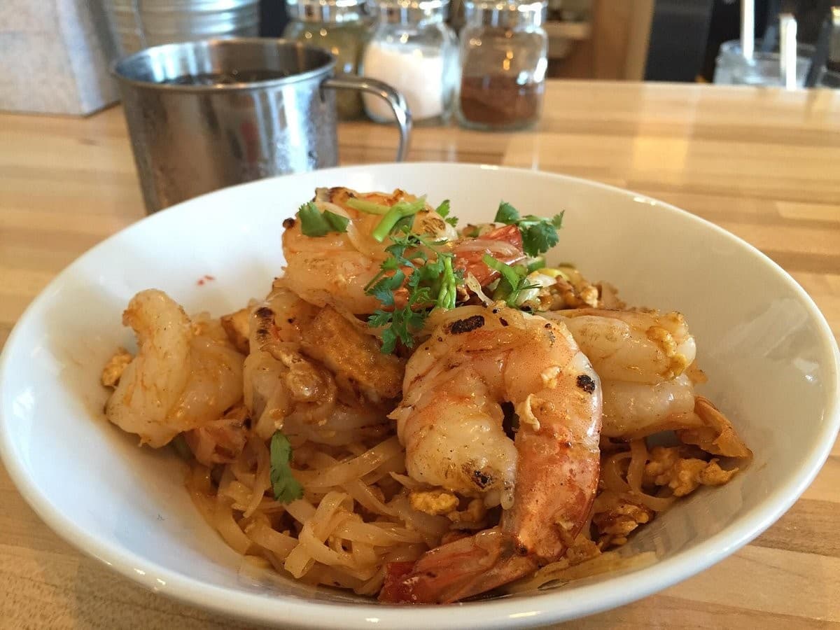 Shrimp Pad Thai at Lung Yai Thai Tapas in Miami