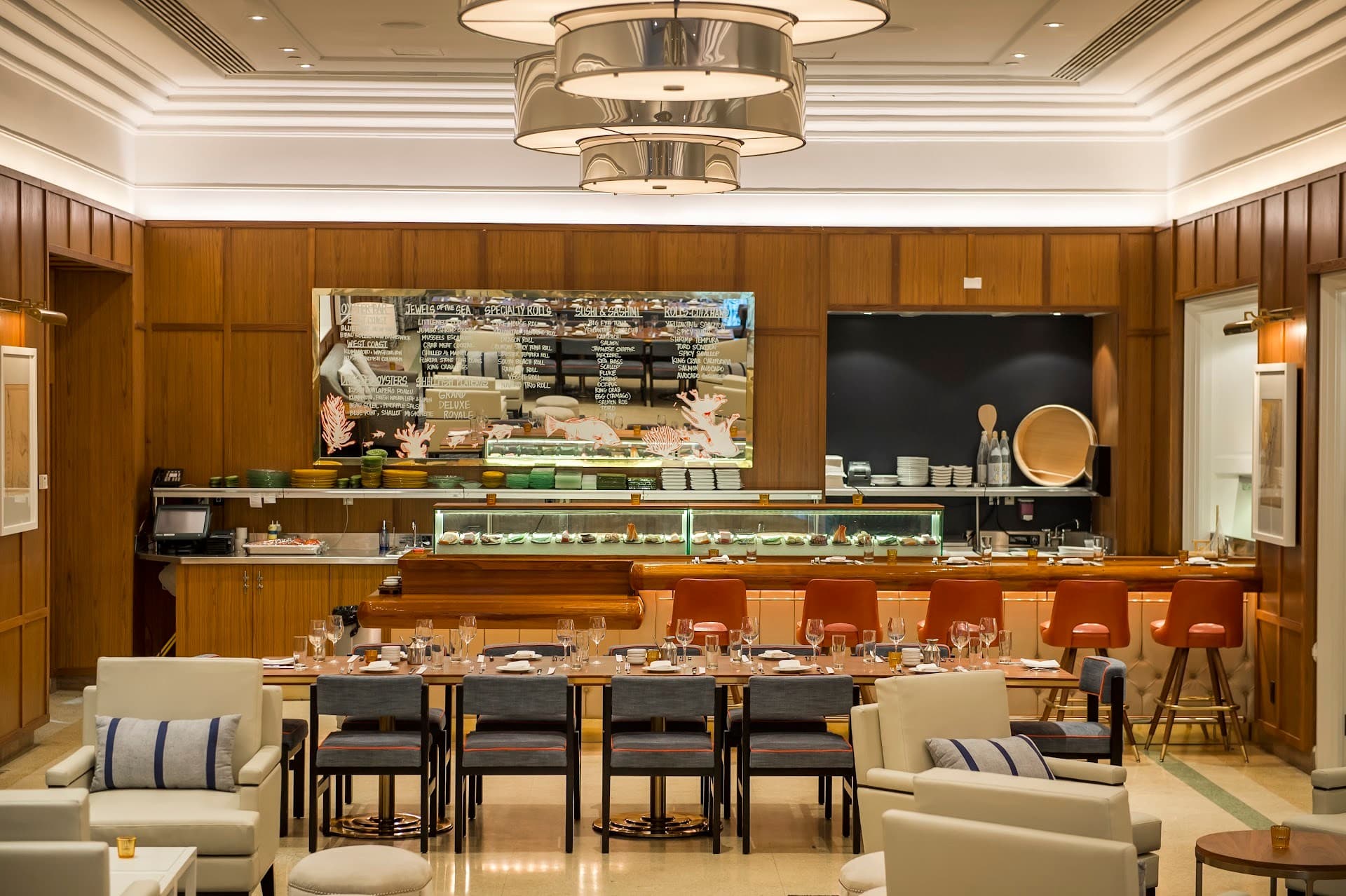 Lure Fishbar interior dining area in Miami Beach