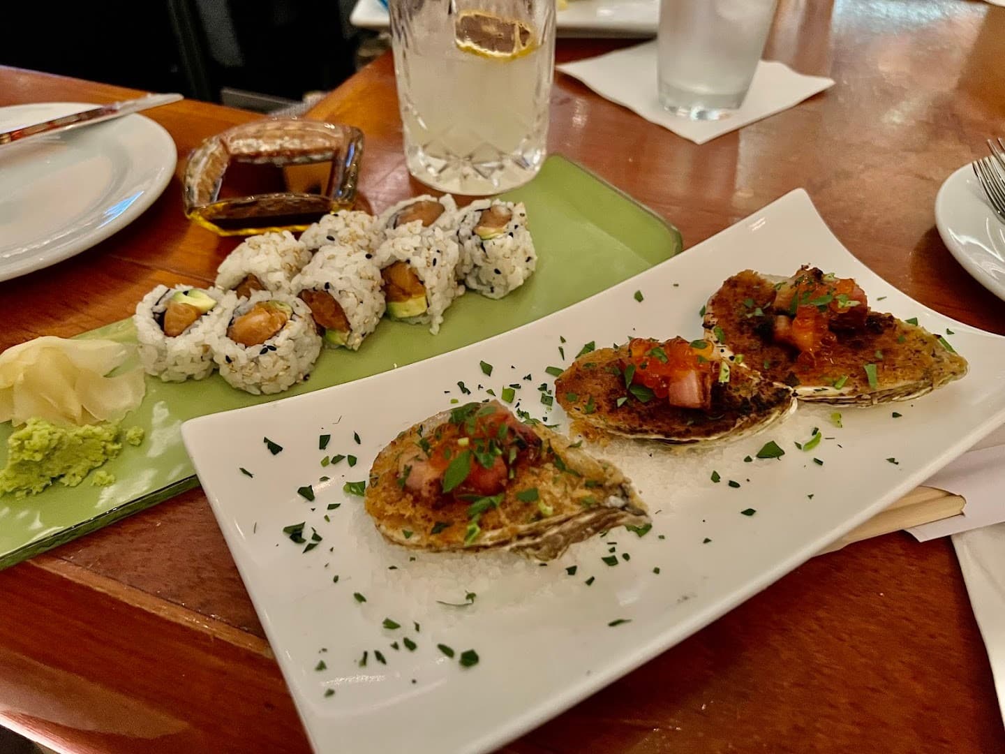 Sushi and oysters at Lure Fishbar in Miami Beach