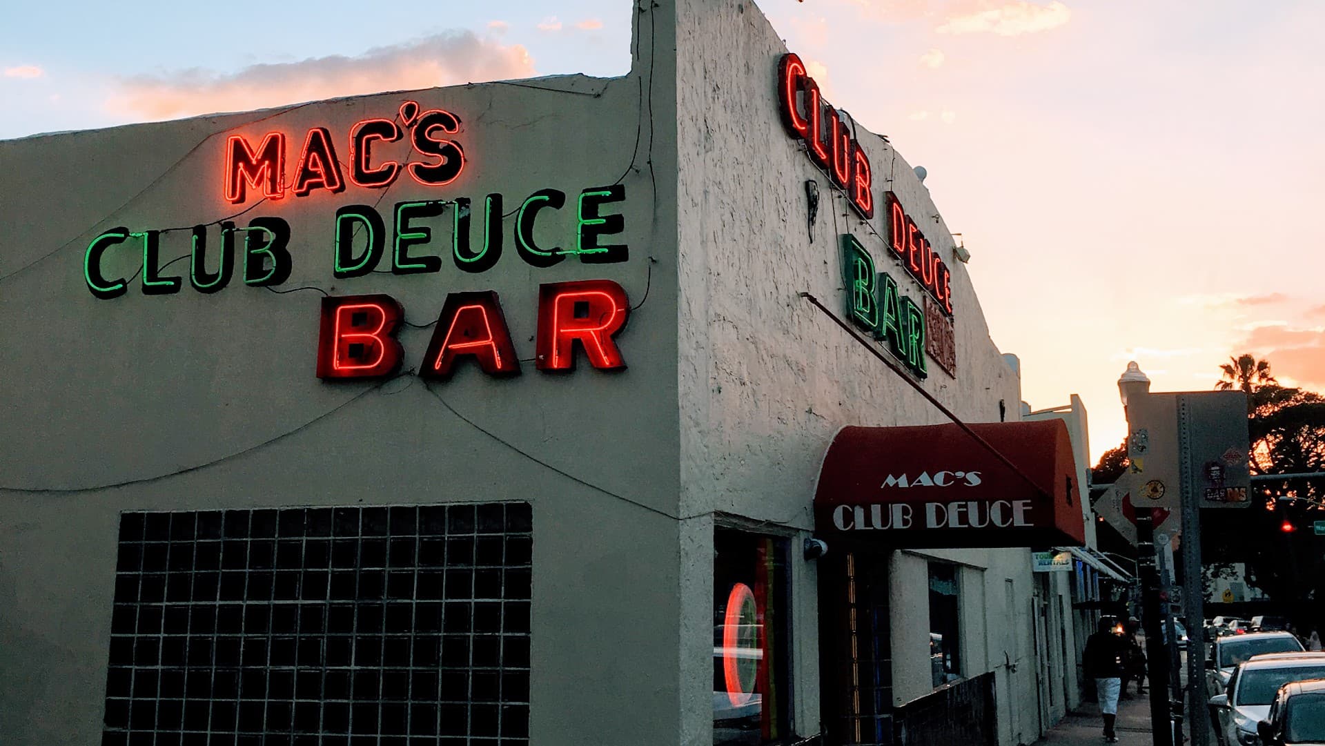 Mac's Club Deuce Bar neon signage in Miami Beach