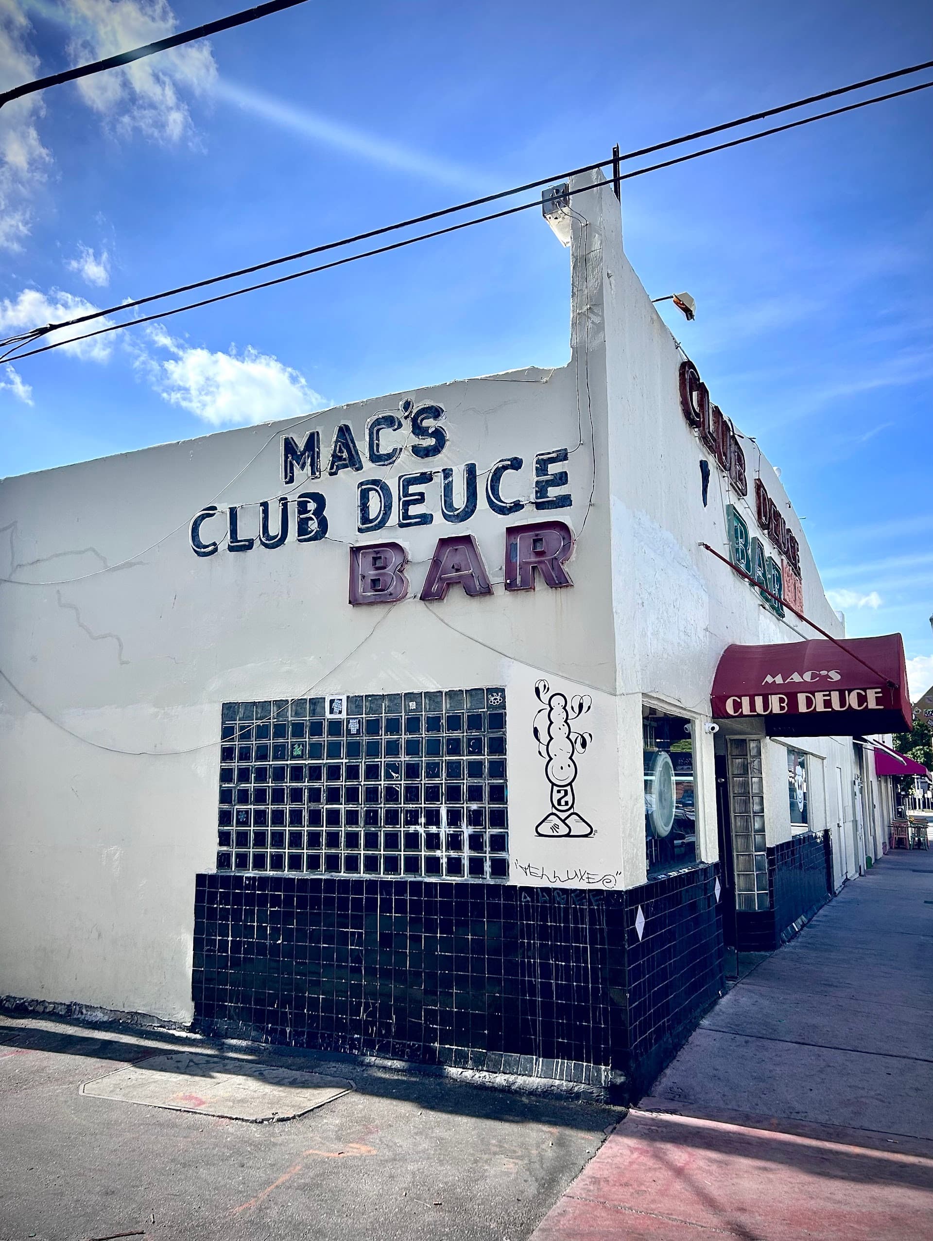 Mac's Club Deuce bar exterior in Miami Beach