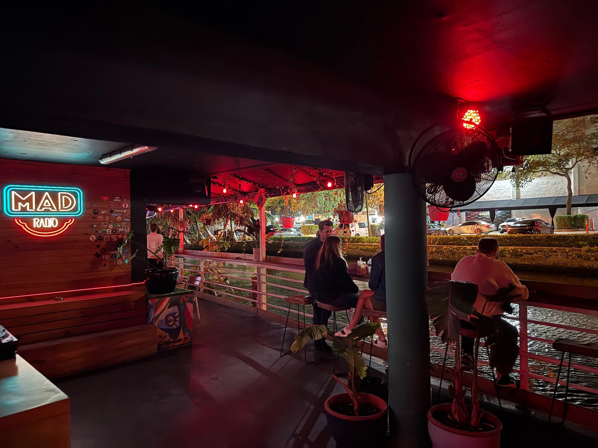 Mad Radio Miami interior ambiance at night