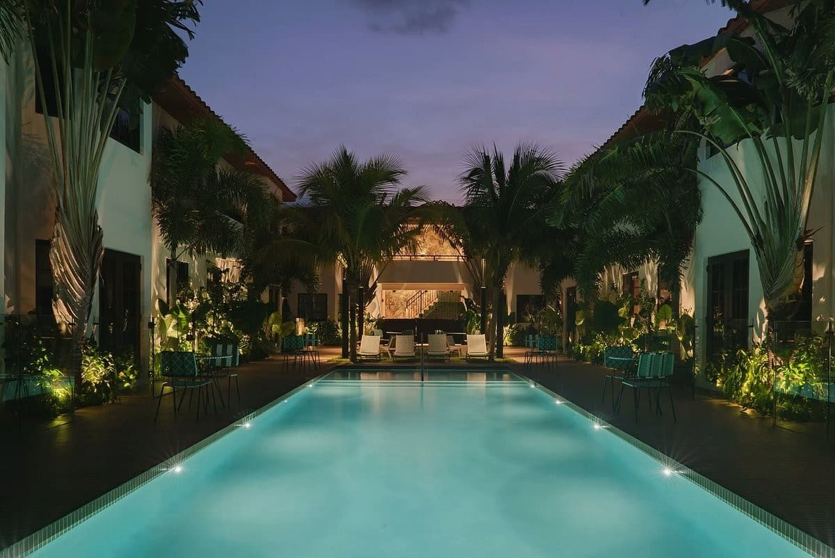 Maison Felix hotel pool area in Miami Beach