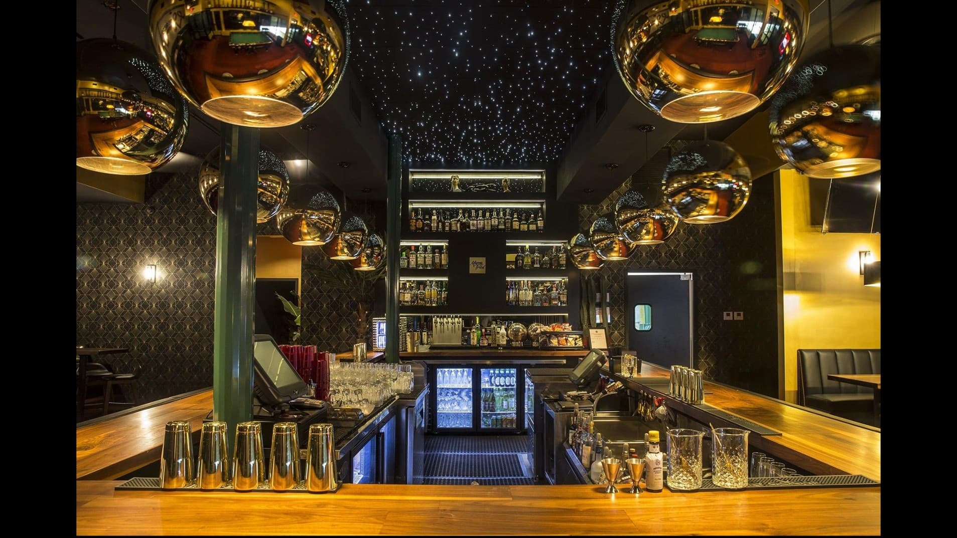 Bar area at Mama Tried in Miami featuring modern decor