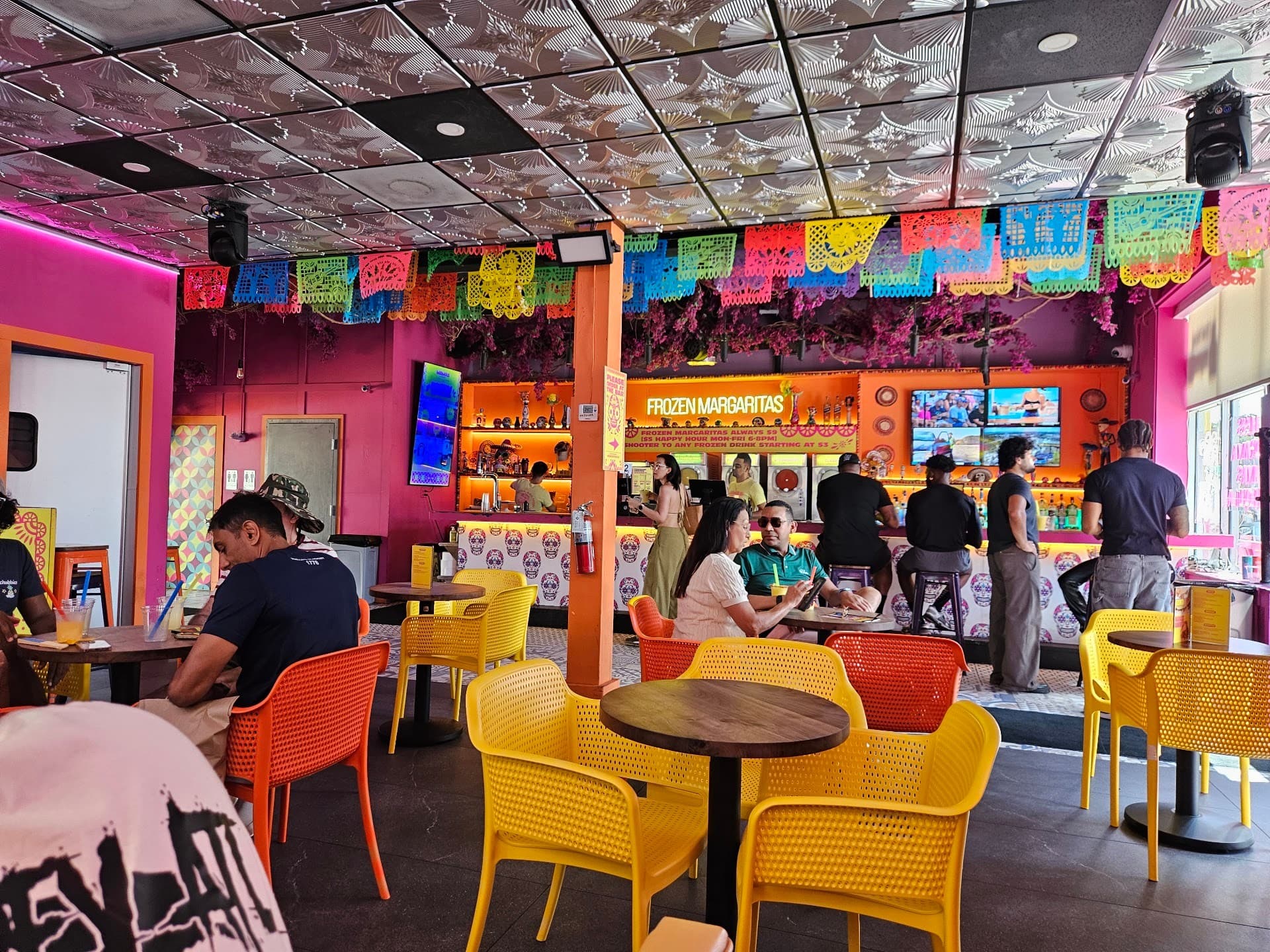 Vibrant interior of Mamas Wynwood in Miami