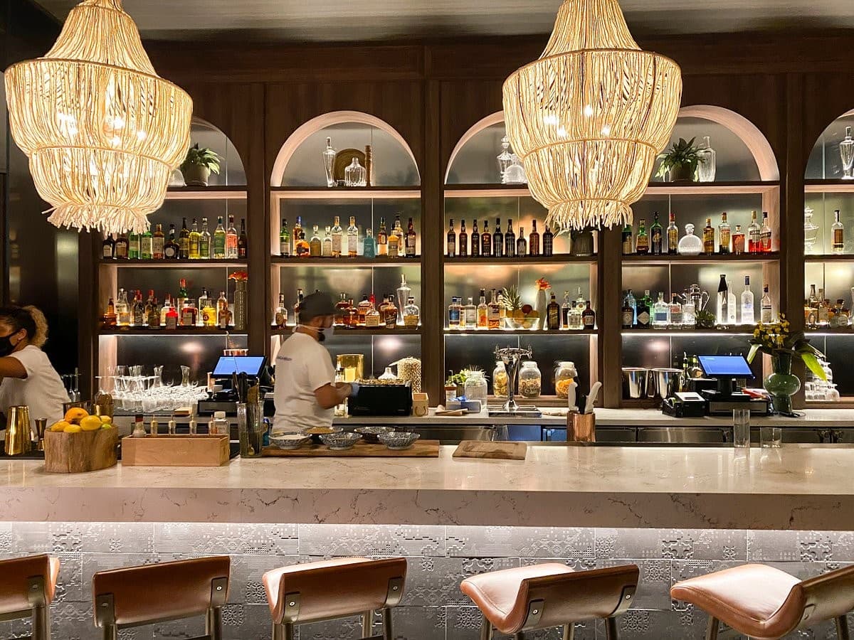 Mamey Miami bar interior in Coral Gables