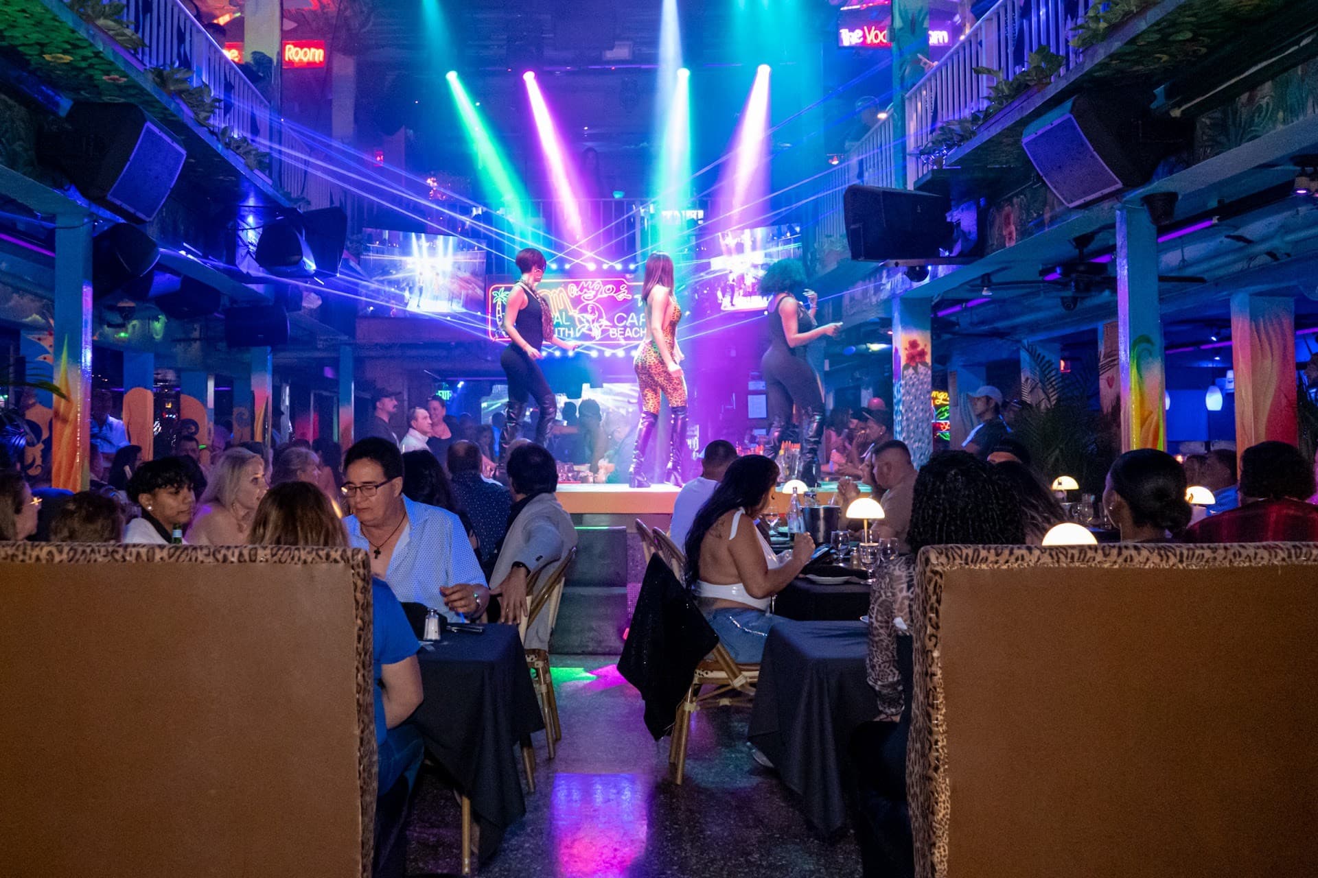 Dancers performing at Mango's Miami Beach