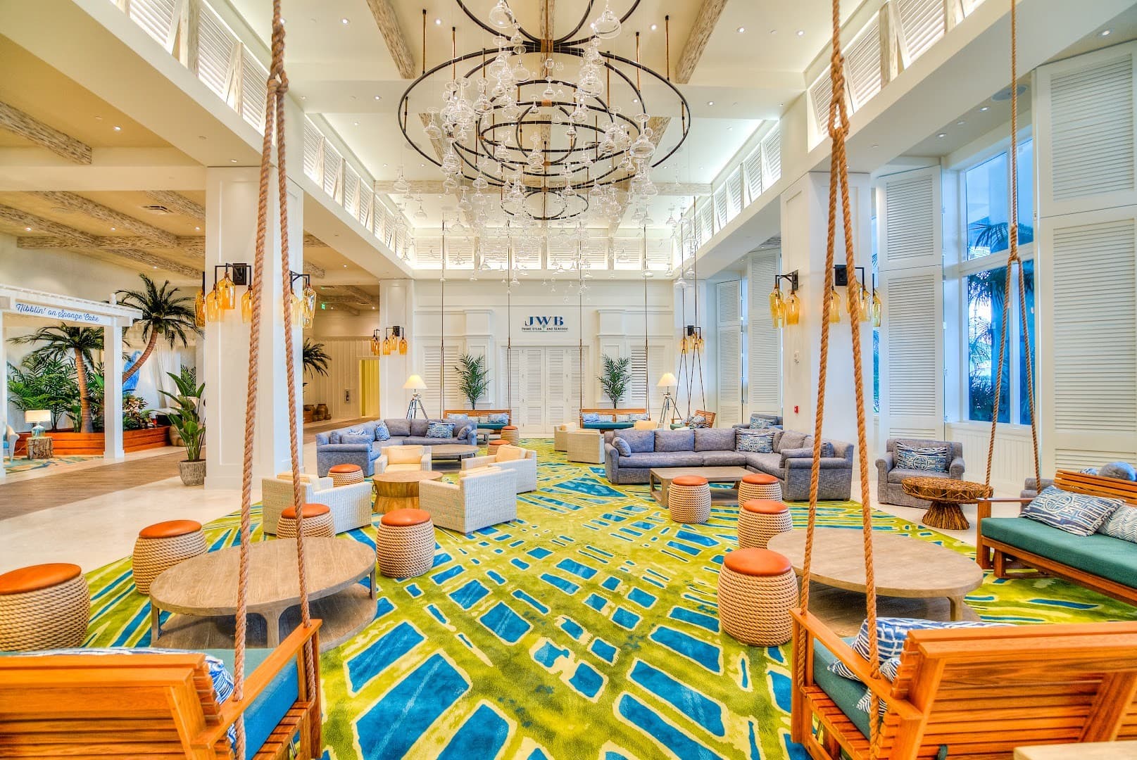 Stylish lobby at Margaritaville Hollywood Beach Resort