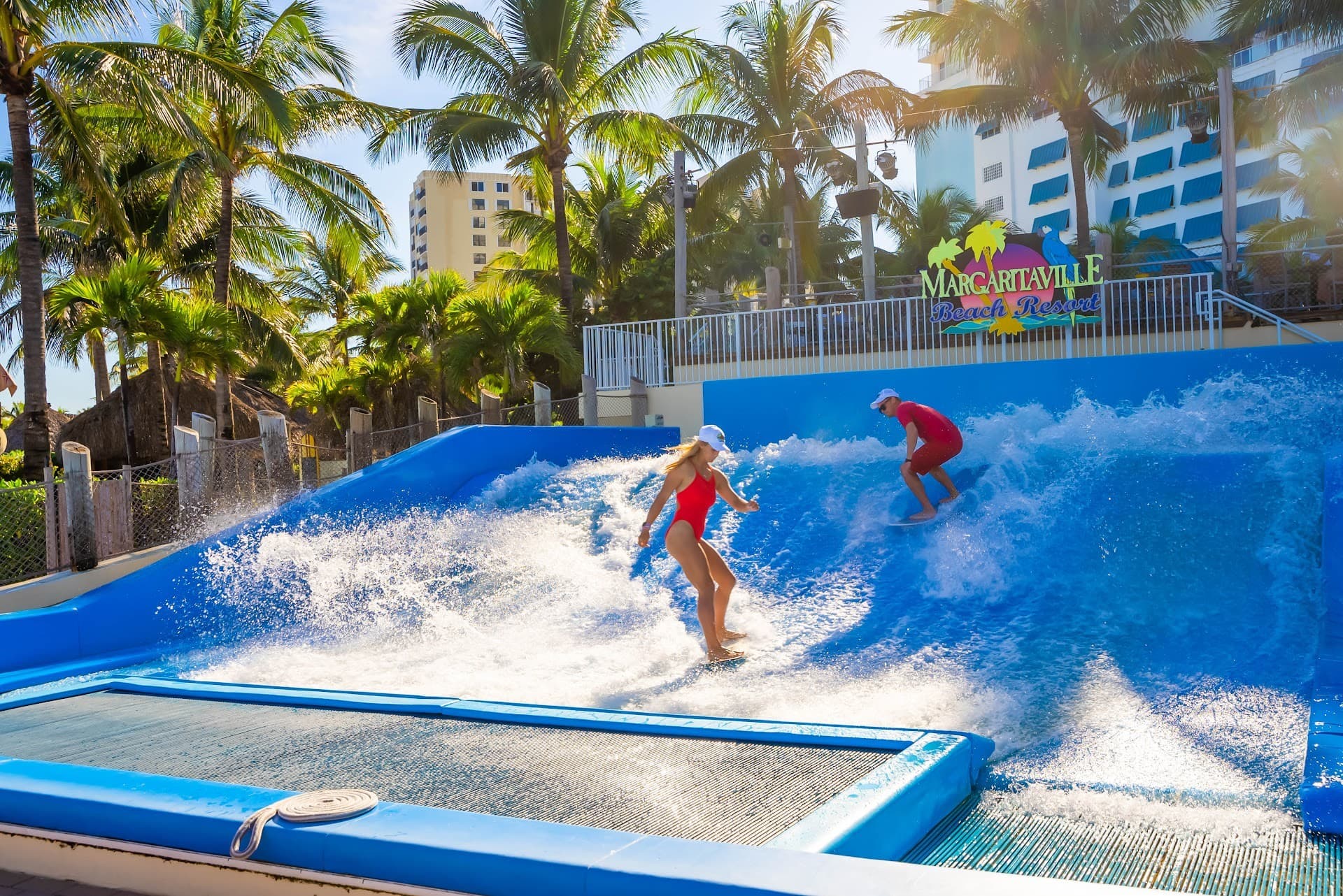 Surfing at Margaritaville Hollywood Beach Resort in Miami