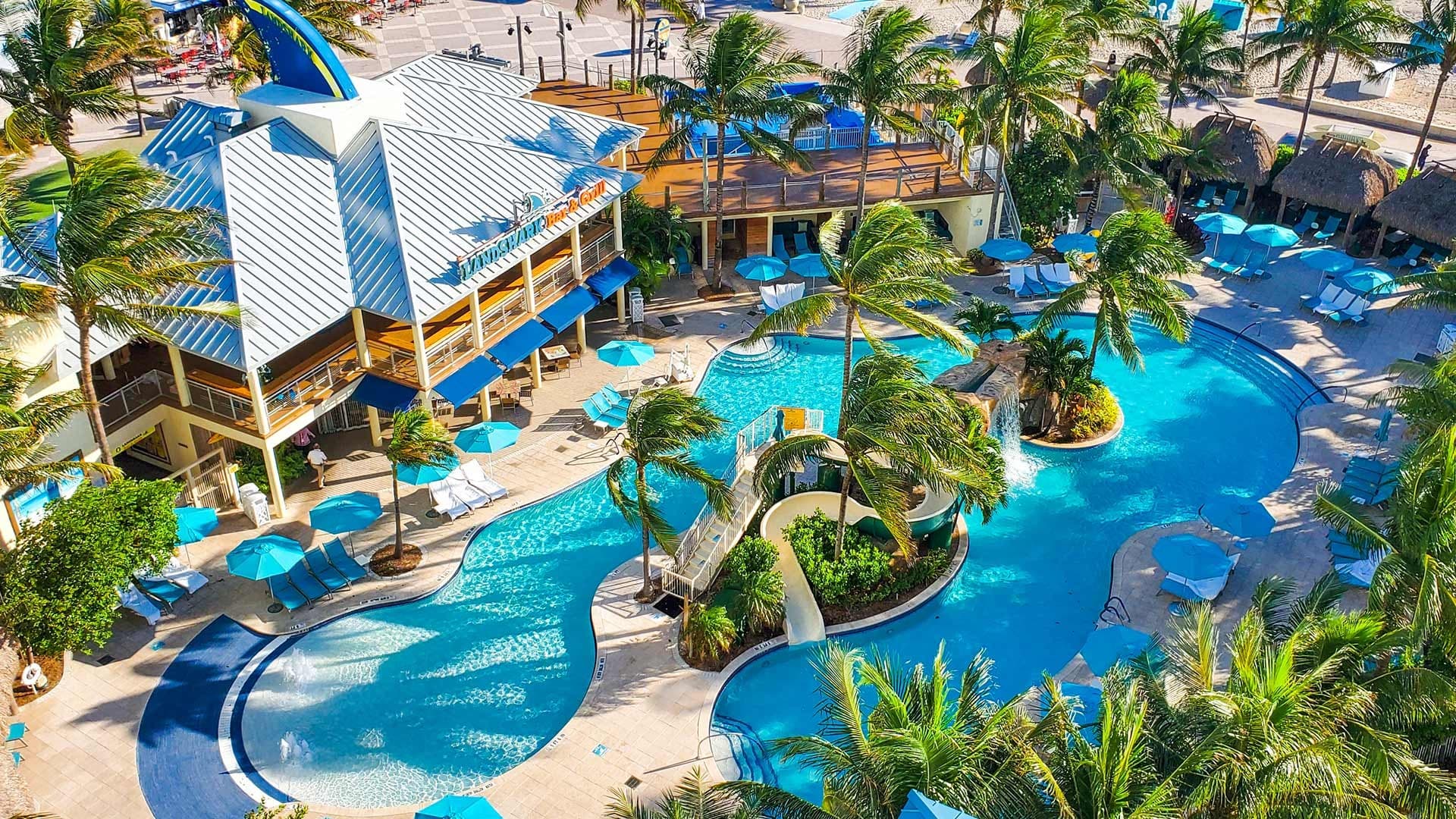 Stunning pool at Margaritaville Hollywood Beach Resort in Miami