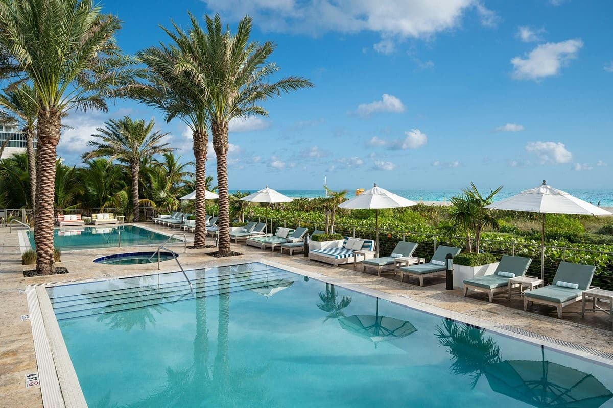 Marriott Stanton South Beach pool area in Miami Beach