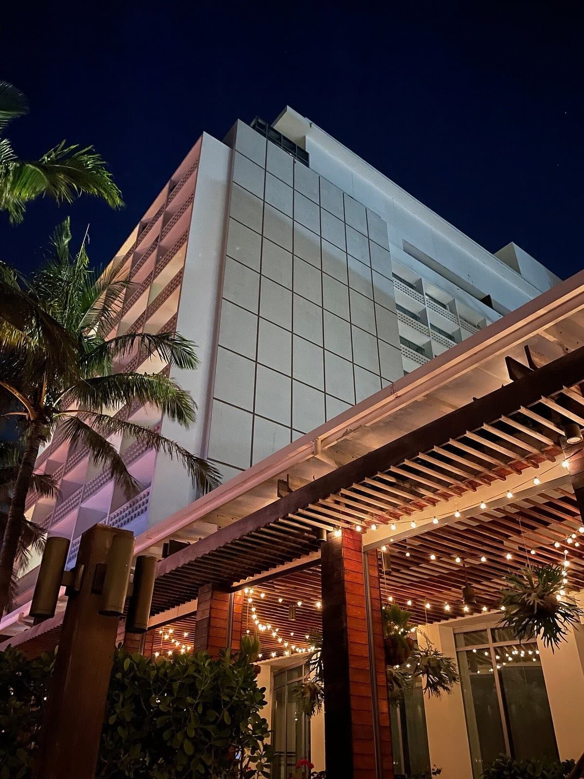 Matador Room exterior at night, 2901 Collins Ave