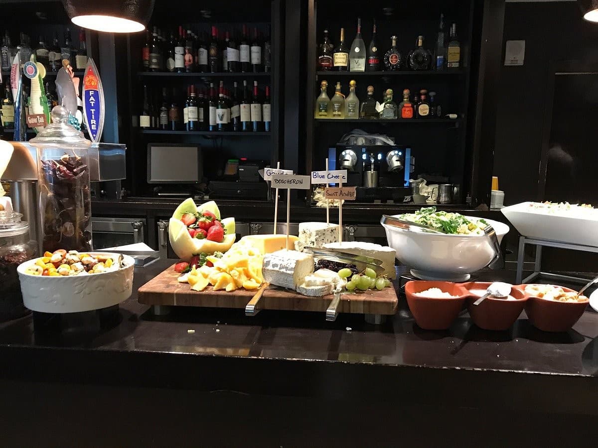 Cheese and fruit display at Mayfair Grill in Miami