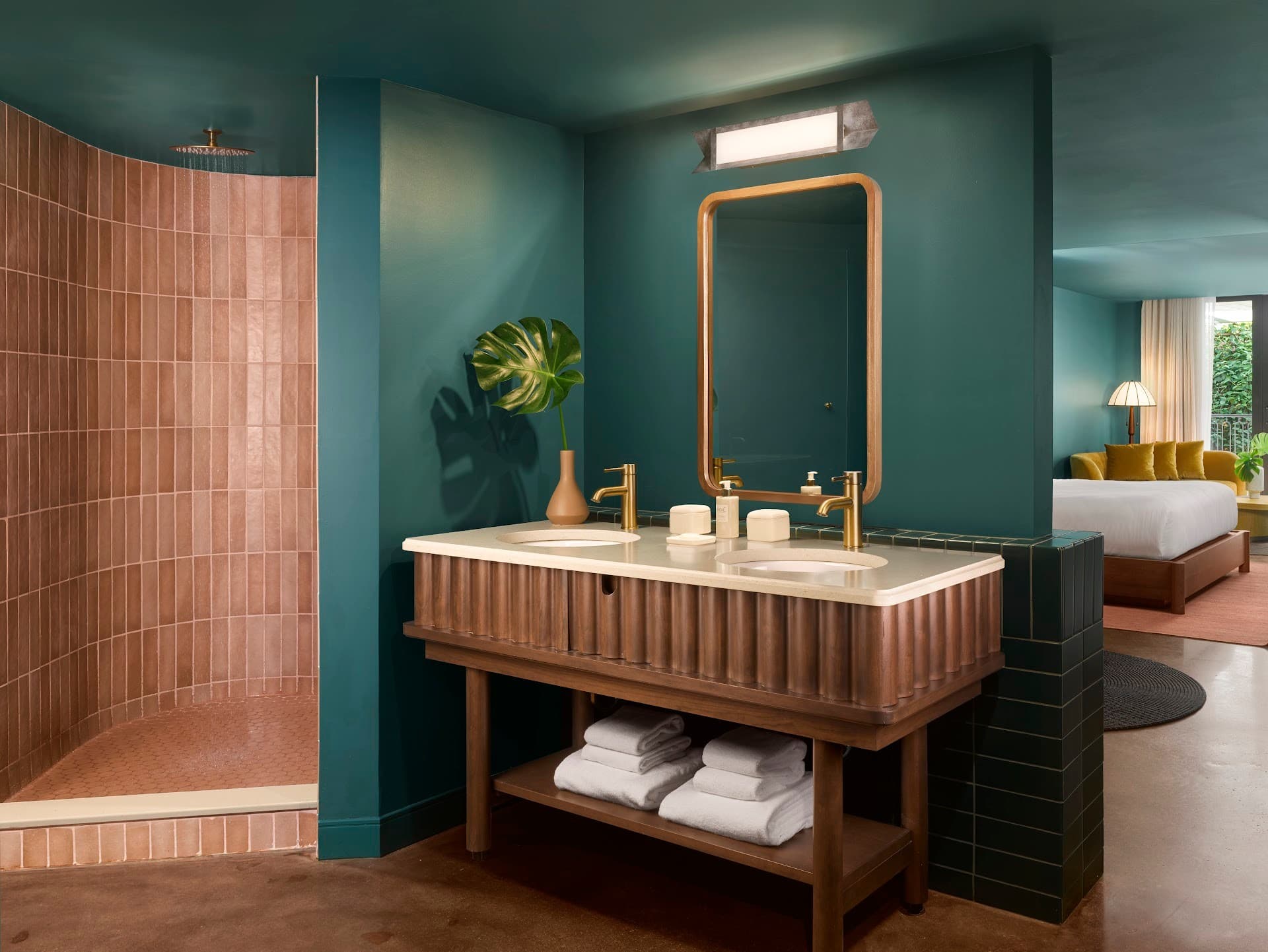 Luxurious bathroom at Mayfair House Hotel & Garden in Miami