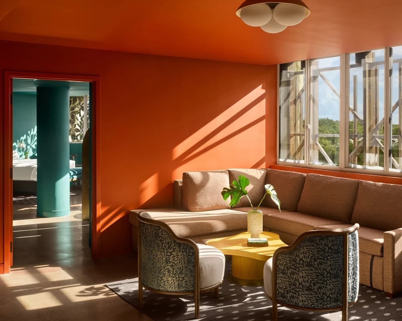 Cozy lobby area at Mayfair House Hotel & Garden in Miami