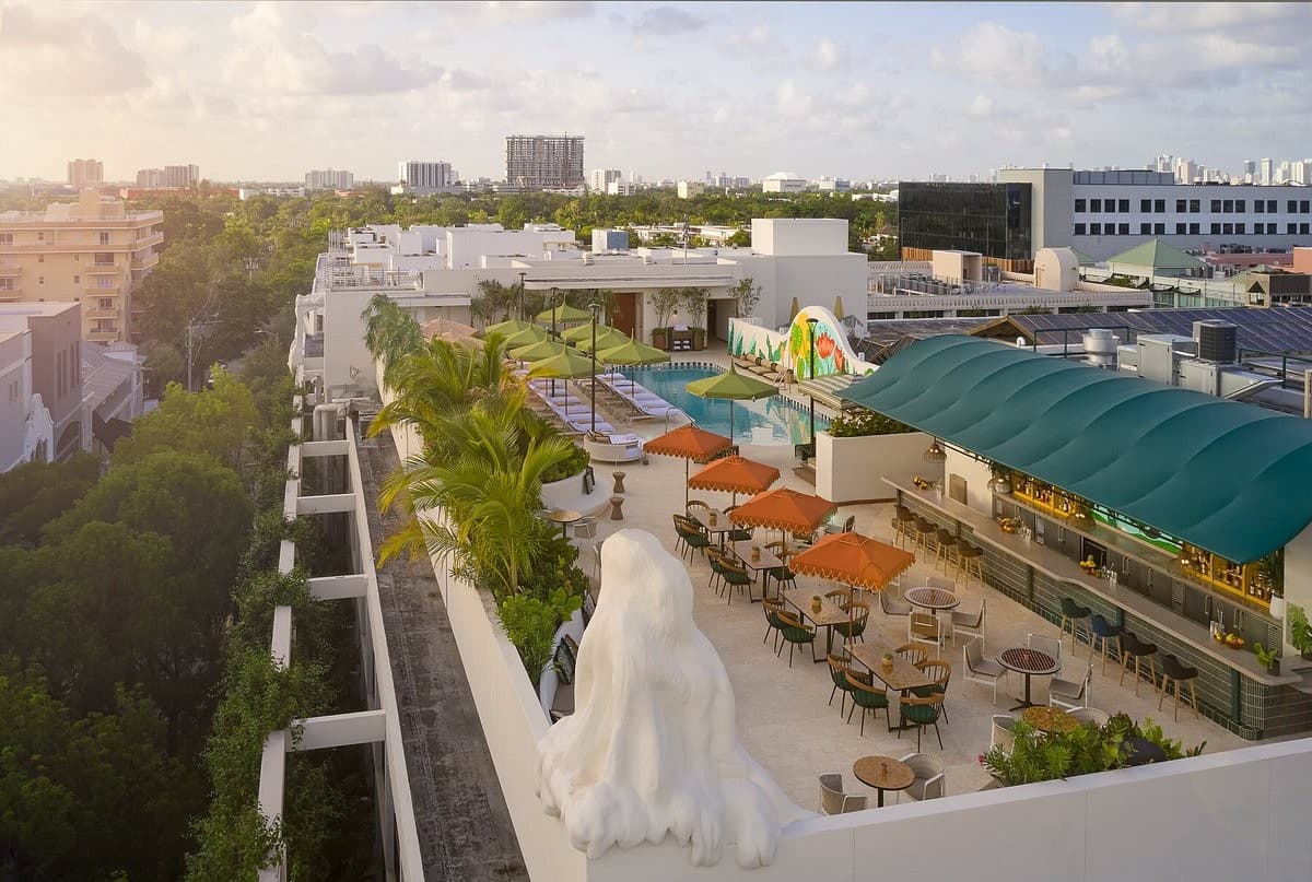 Rooftop view of Mayfair House Hotel & Garden in Miami
