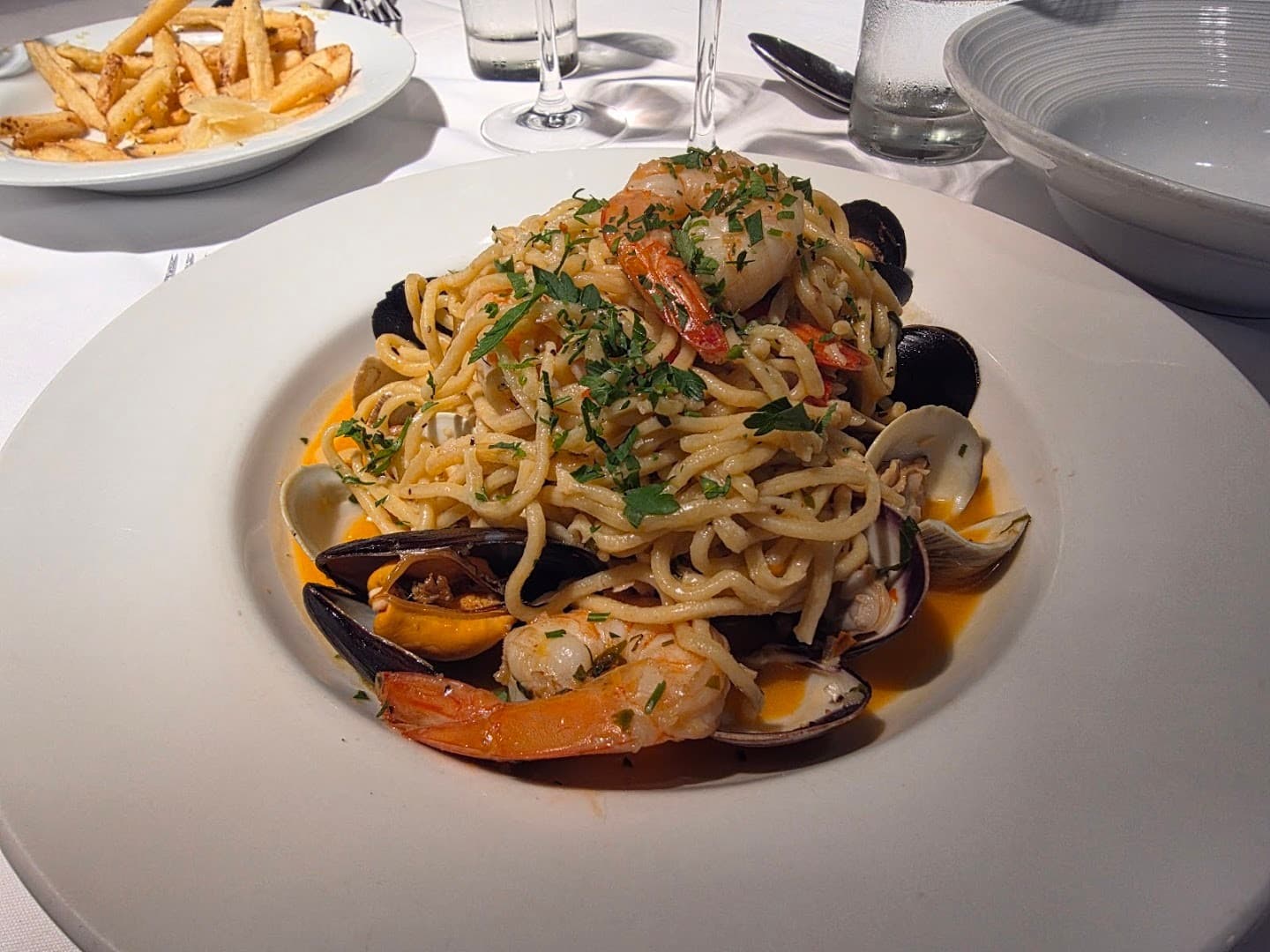 Seafood pasta dish at MC Kitchen in Miami