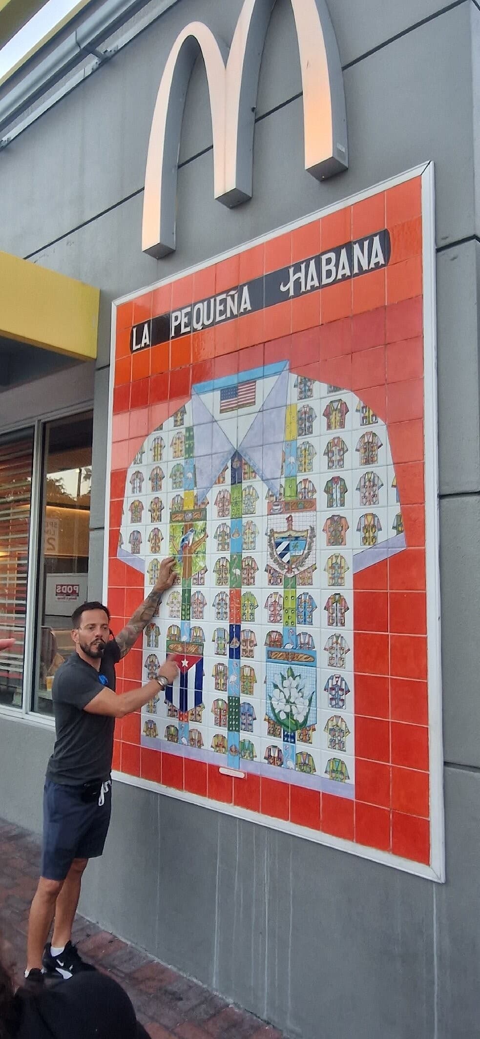 Colorful mural at McDonald's in Little Havana, Miami