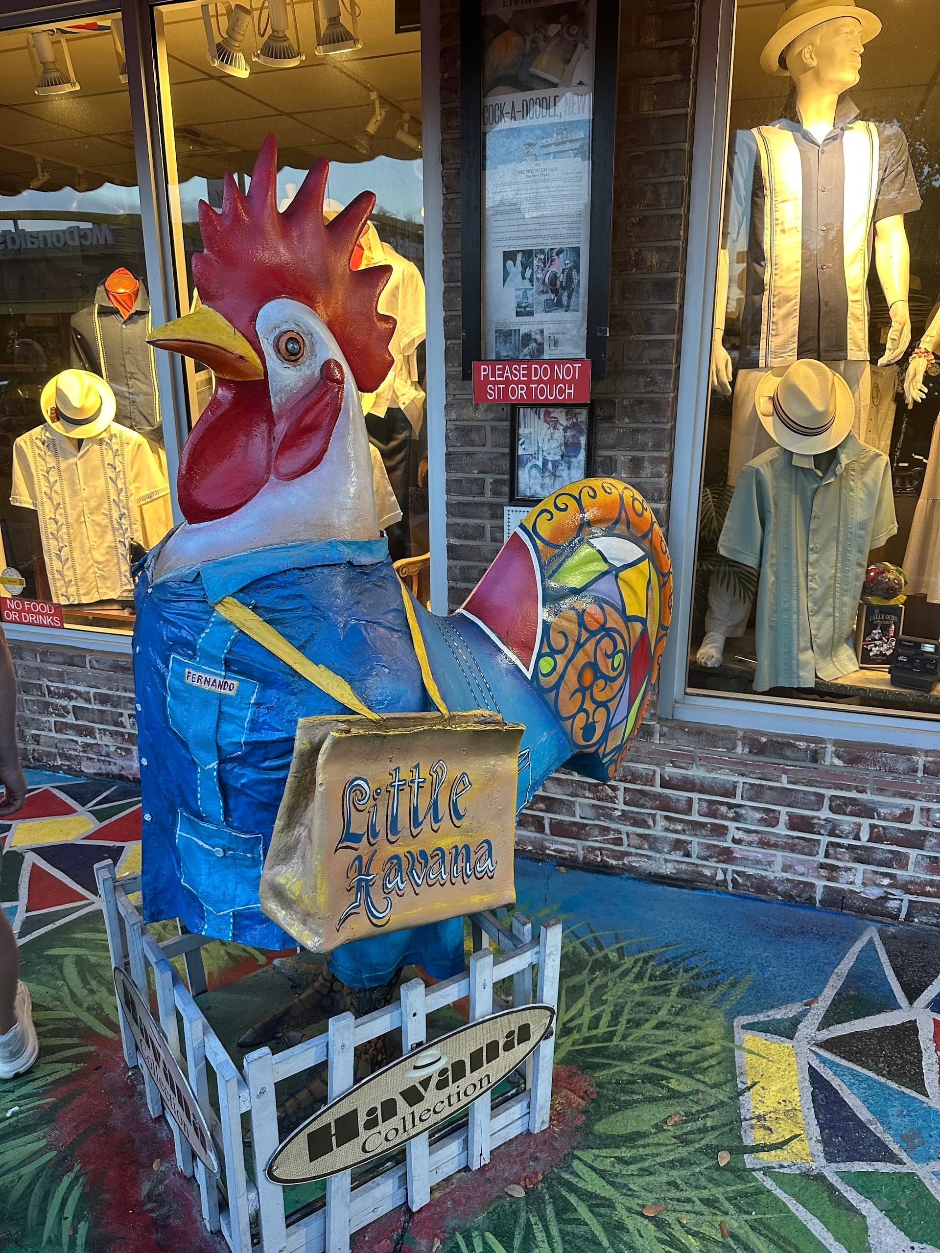 Colorful rooster statue in Little Havana, Miami Beach