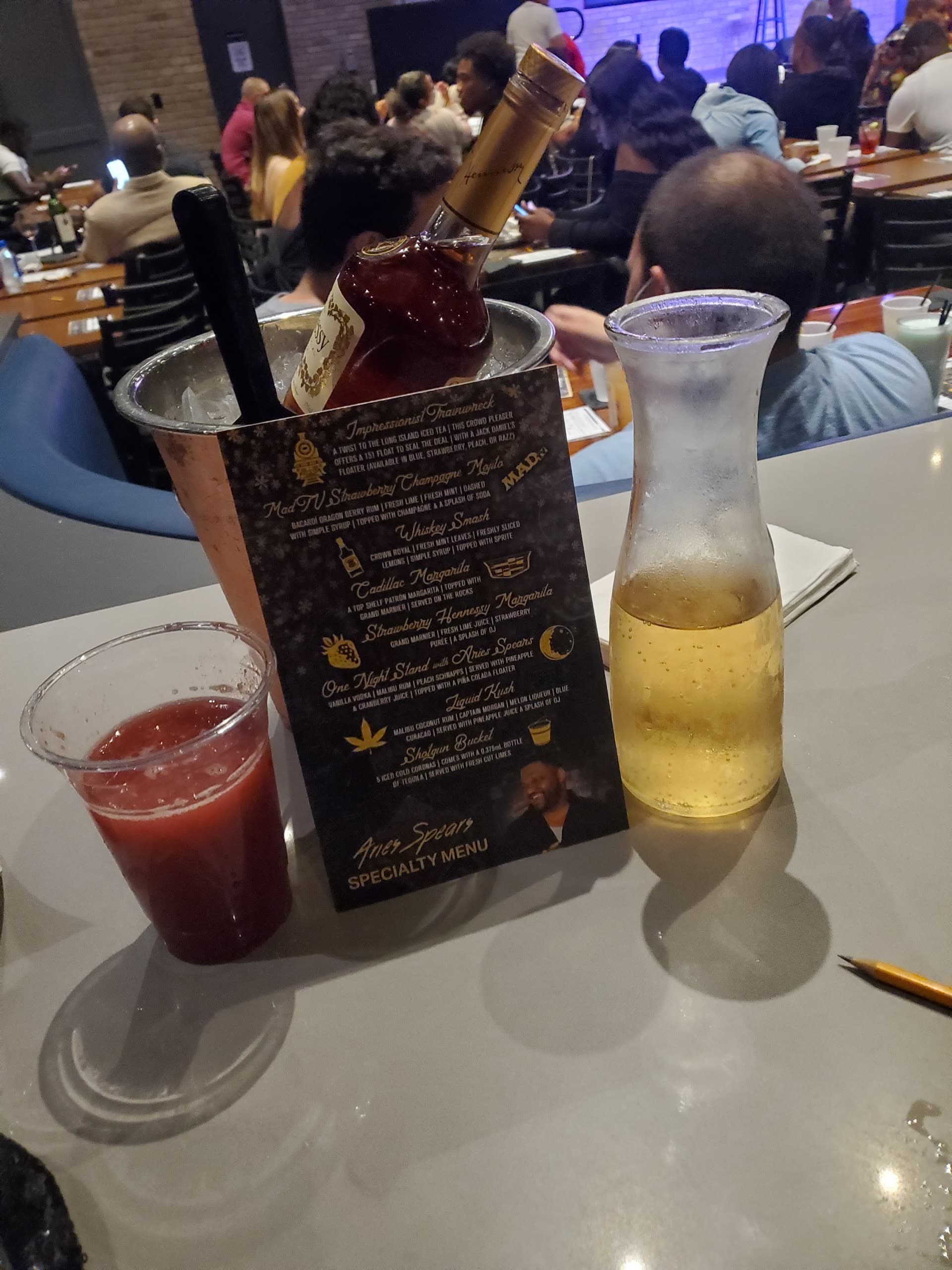 Bar setup at Miami Improv Comedy Club in Doral
