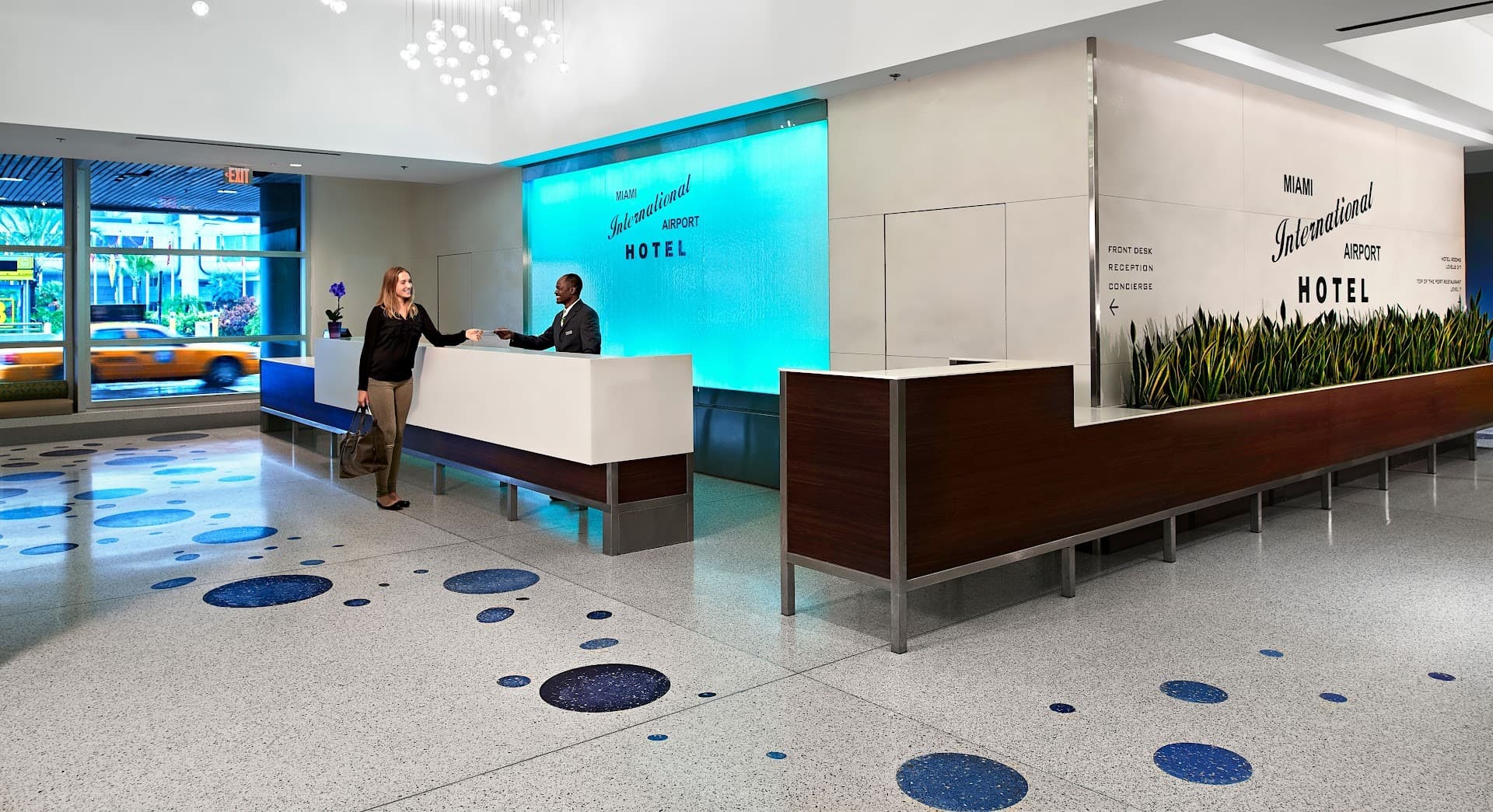 Lobby area at Miami International Airport Hotel, Concourse E 2nd Floor