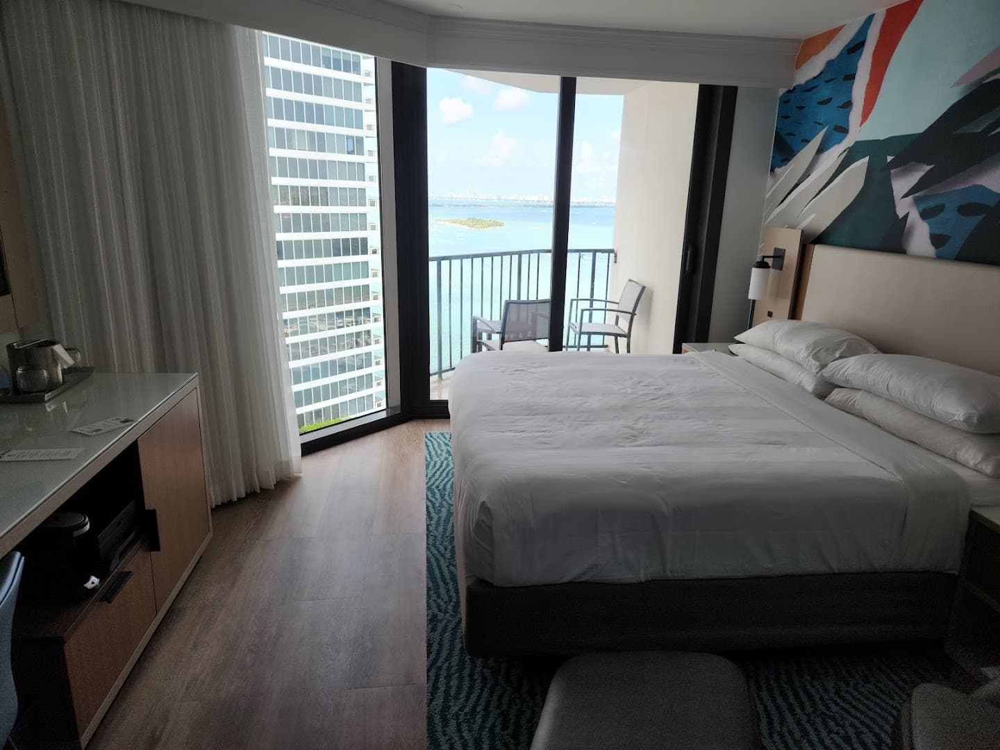 Modern room at Miami Marriott Biscayne Bay
