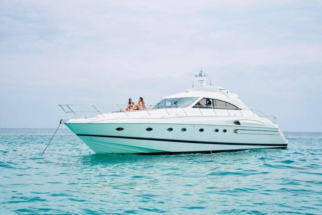 Luxury yacht at Miami Beach for water adventures