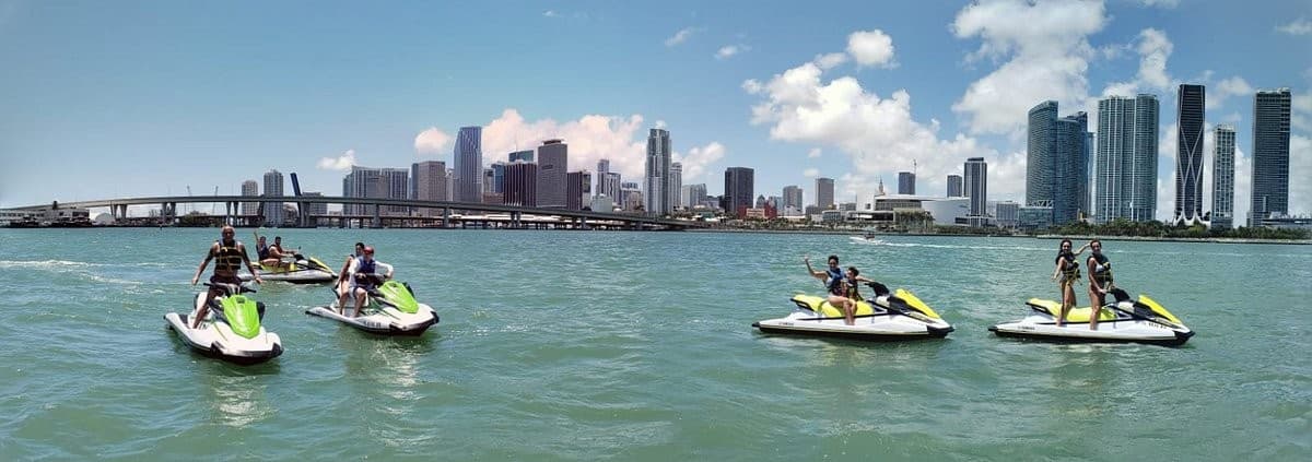 Jet skiing at Miami Tours And Water Adventures, Miami Beach