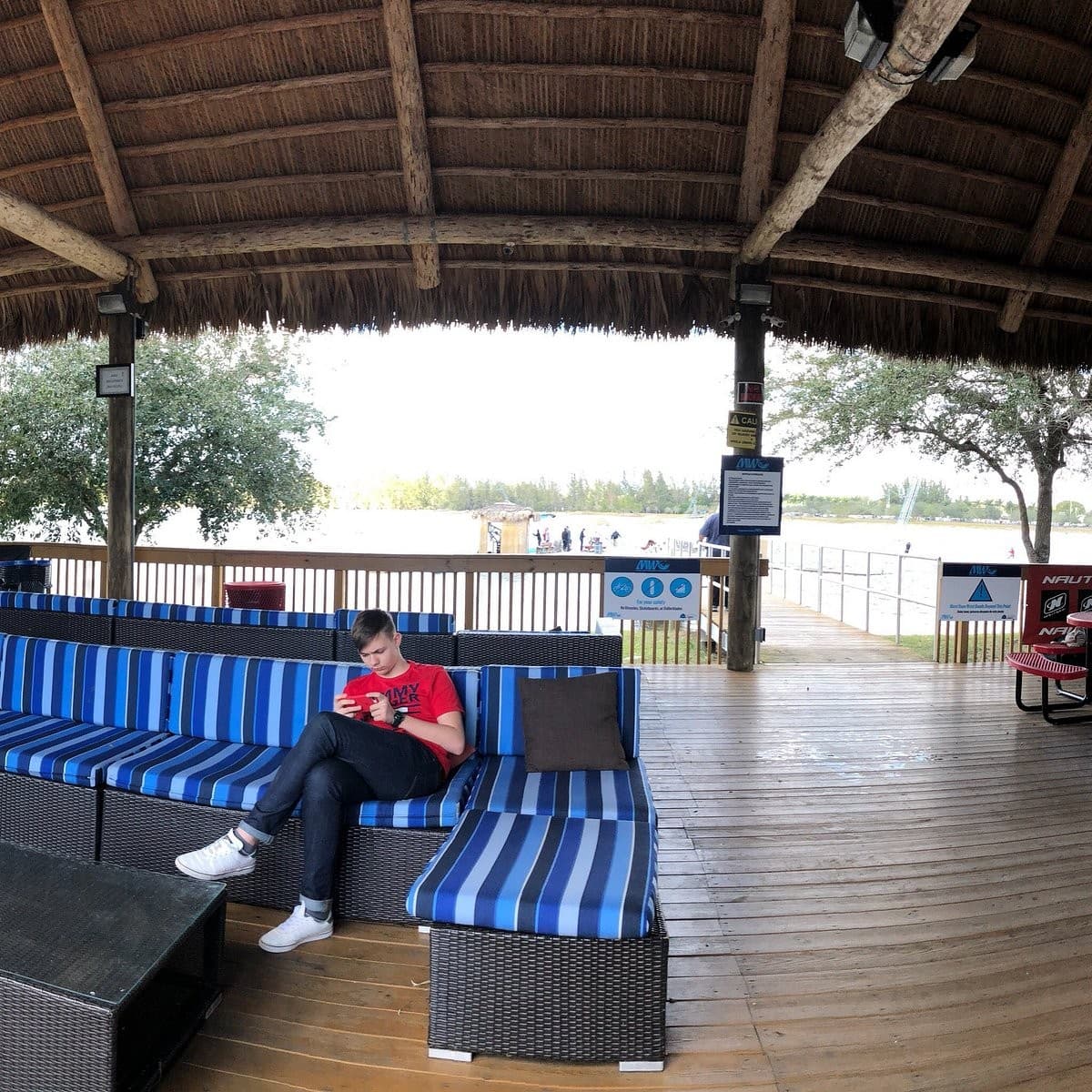 Miami Watersports Complex seating area in Hialeah