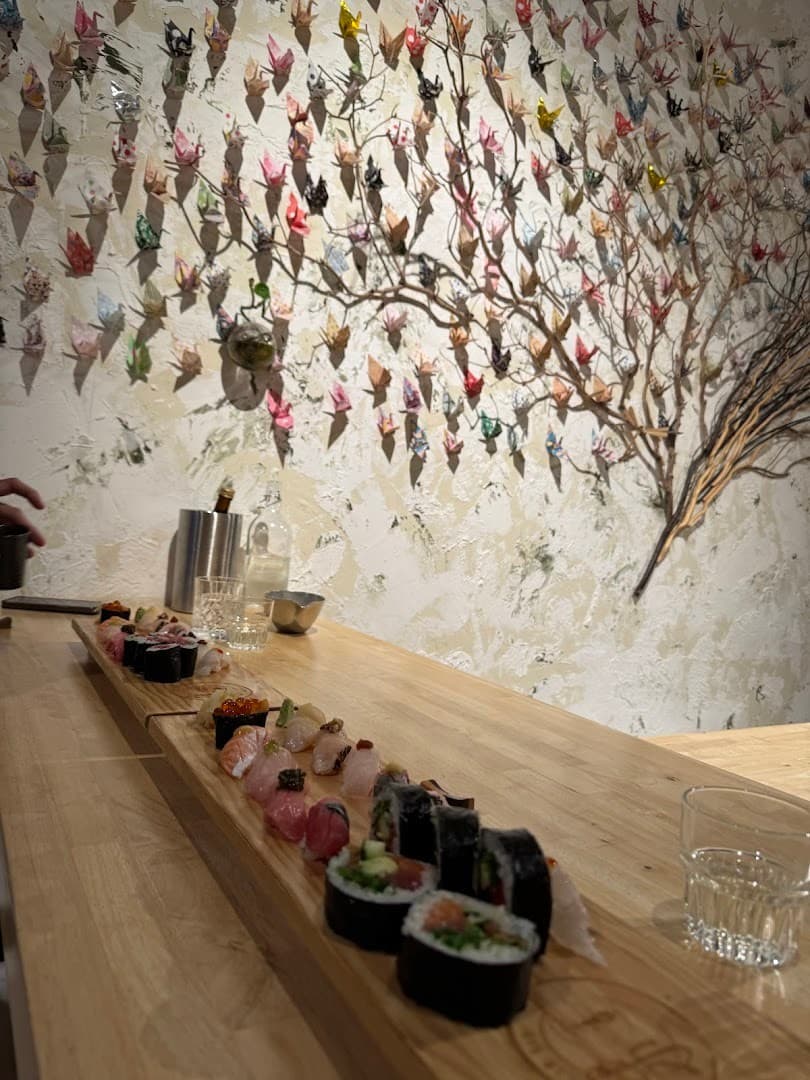 Sushi and decor at Midorie 79th in Miami