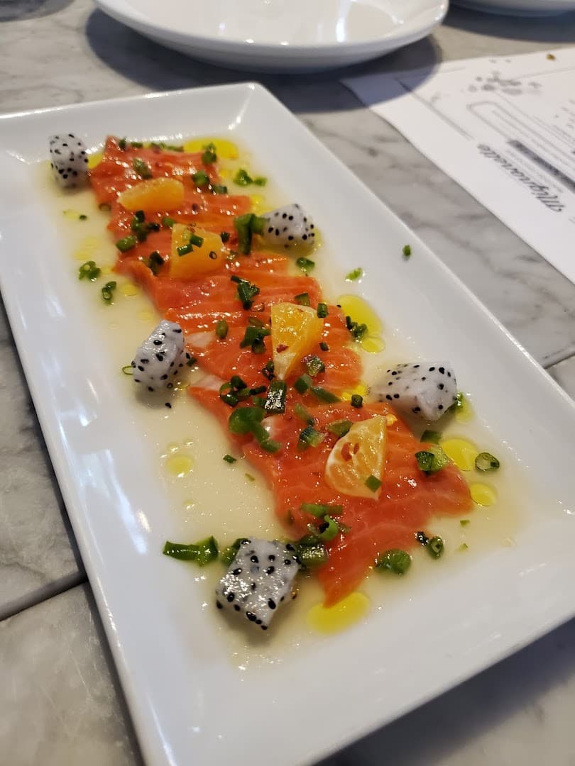Salmon dish at Mignonette Downtown in Miami